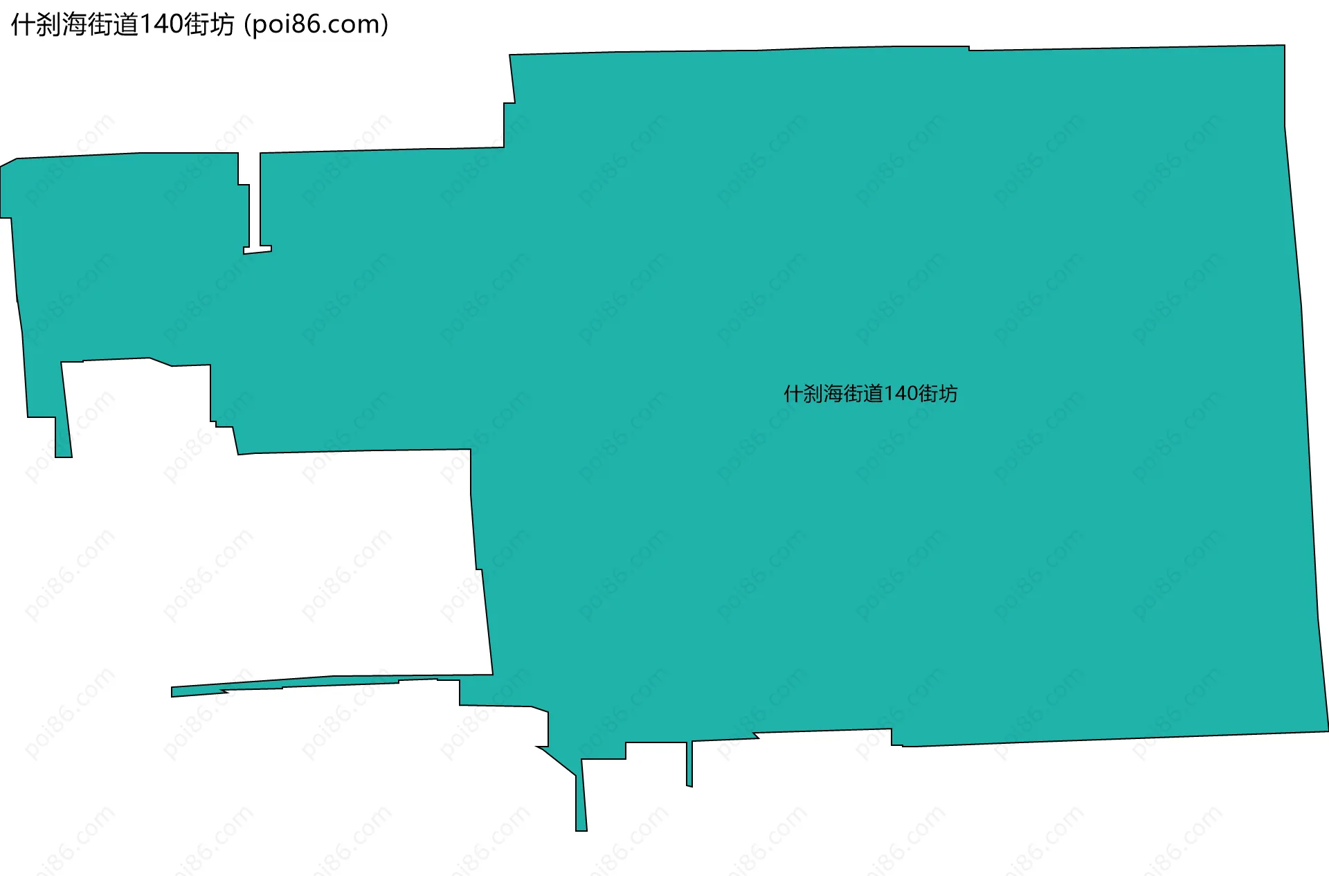 什刹海街道140街坊边界地图