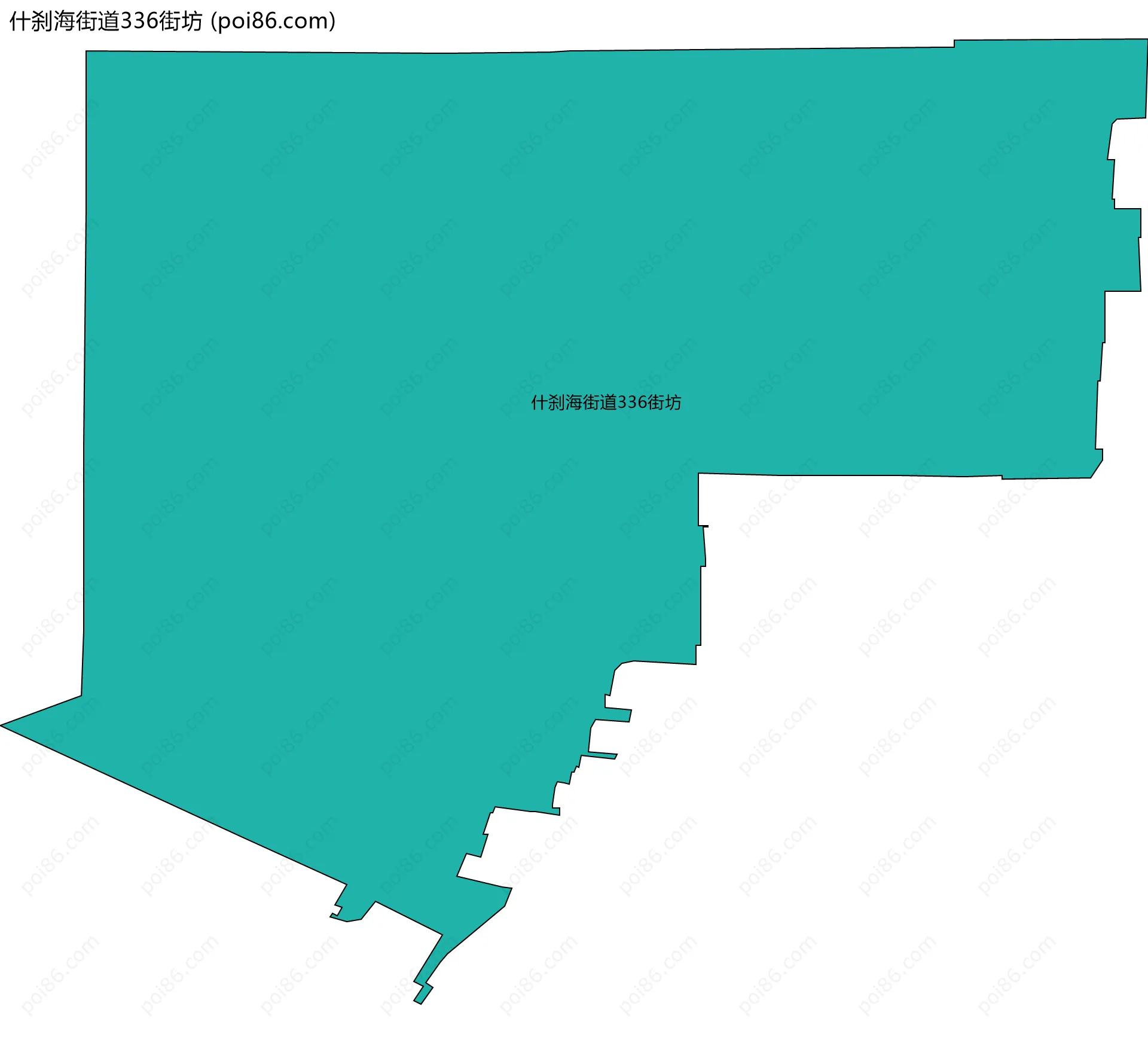什刹海街道336街坊边界地图