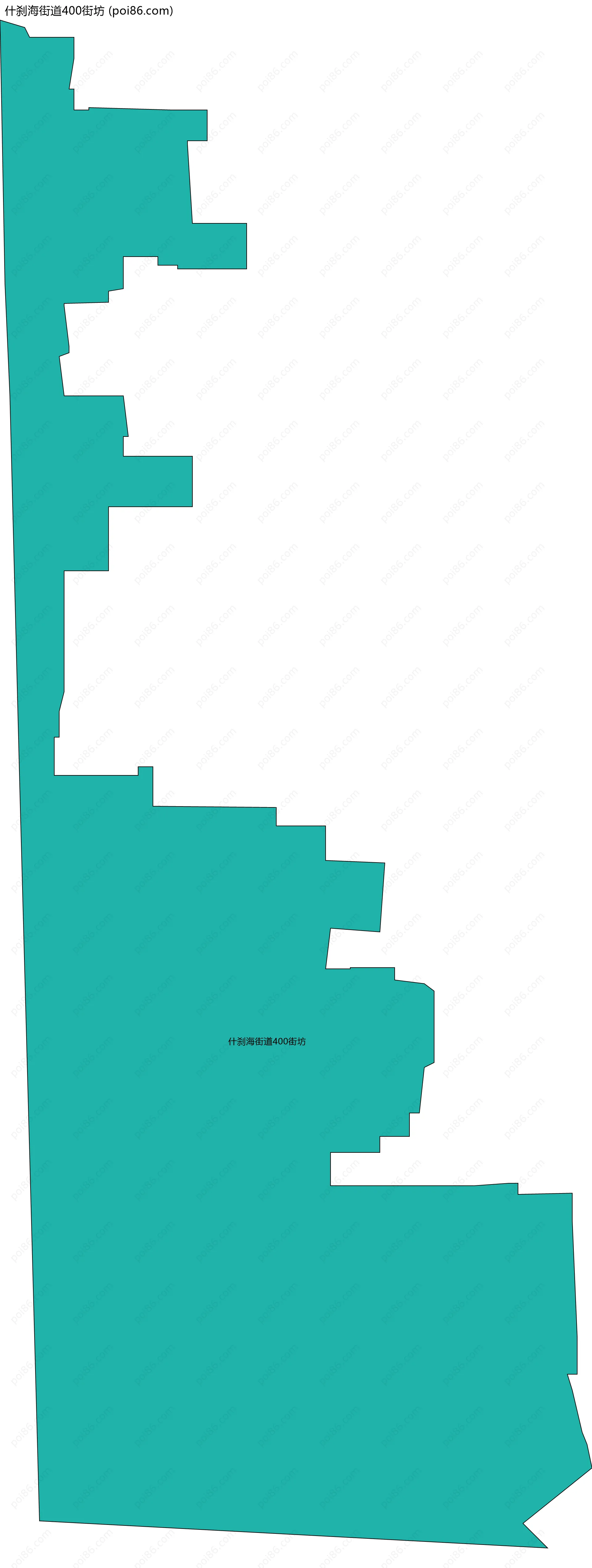 什刹海街道400街坊边界地图