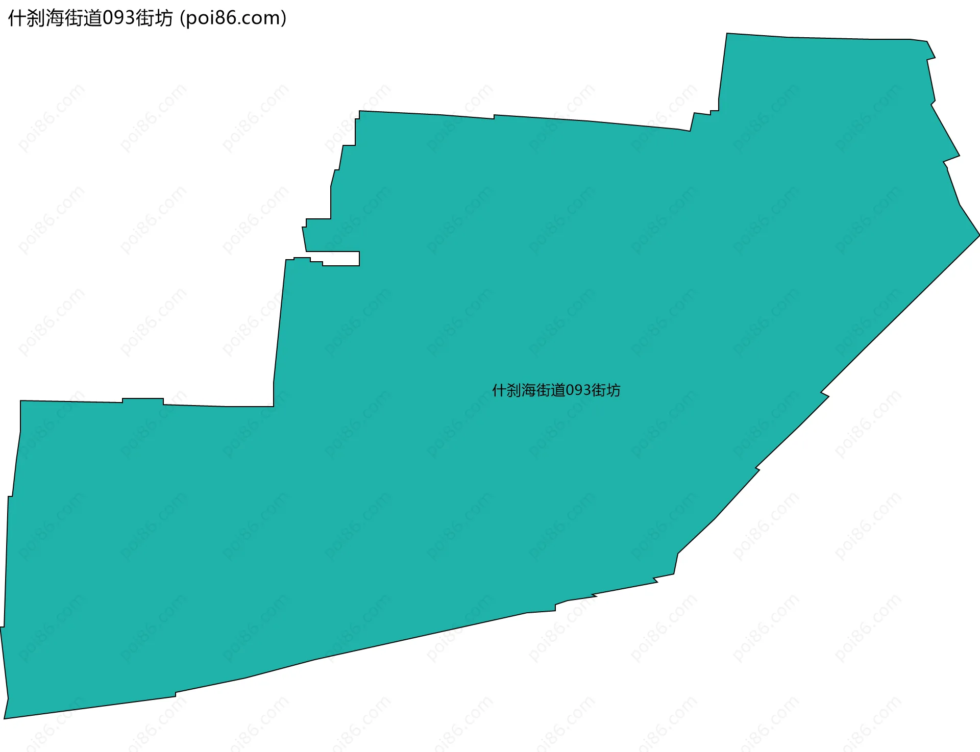 什刹海街道093街坊边界地图