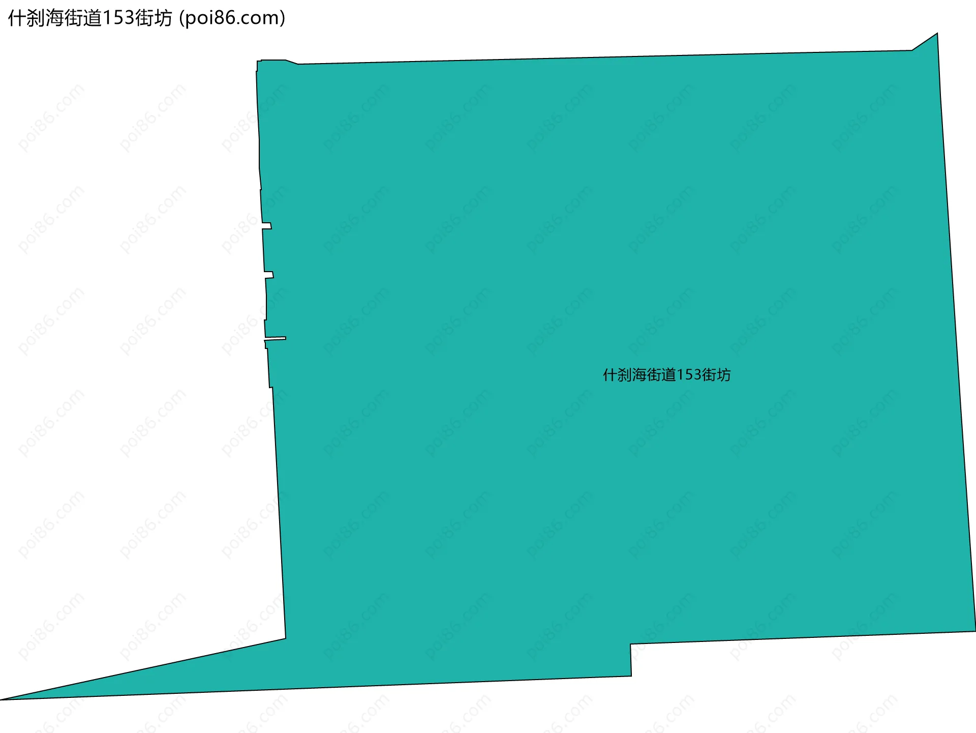 什刹海街道153街坊边界地图