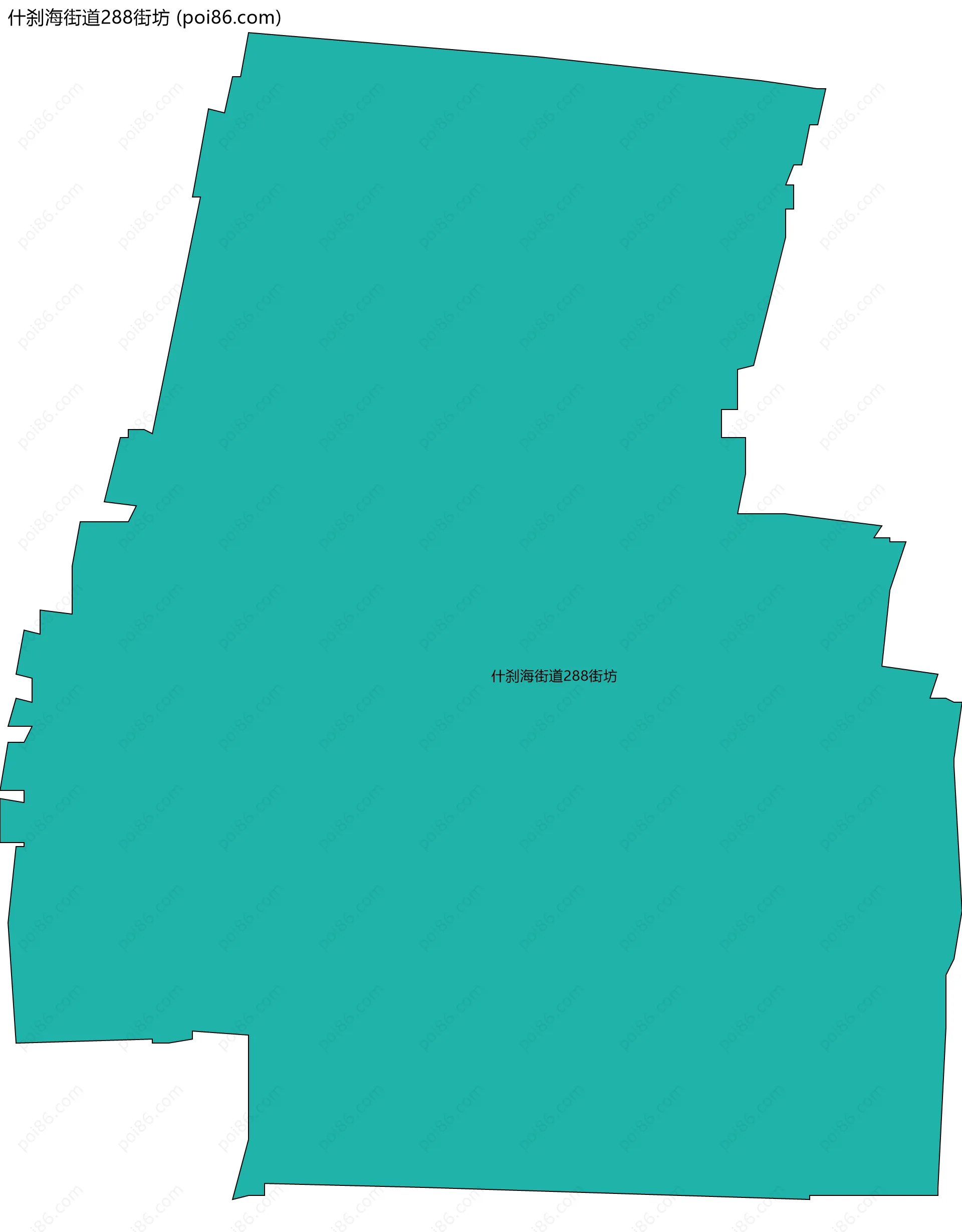 什刹海街道288街坊边界地图