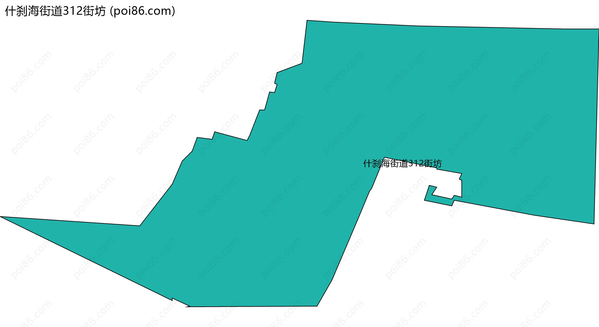 什刹海街道312街坊边界地图