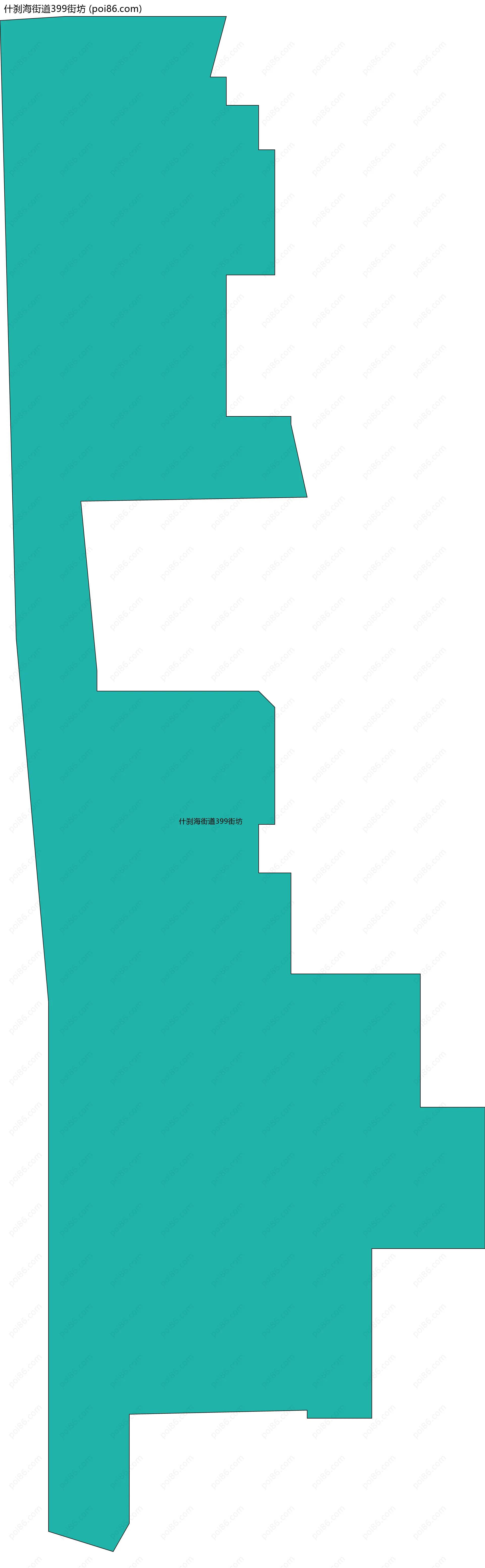 什刹海街道399街坊边界地图