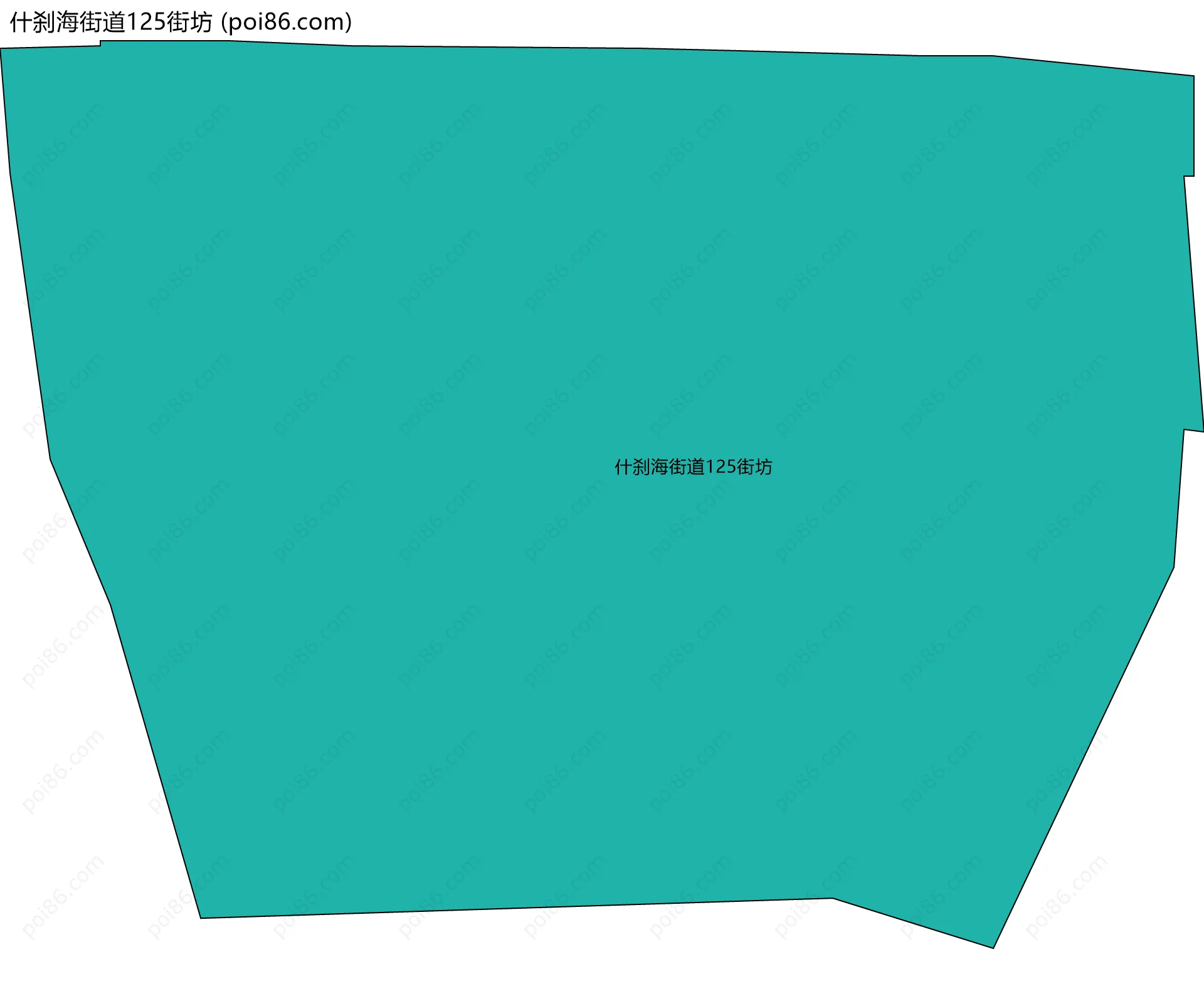 什刹海街道125街坊边界地图