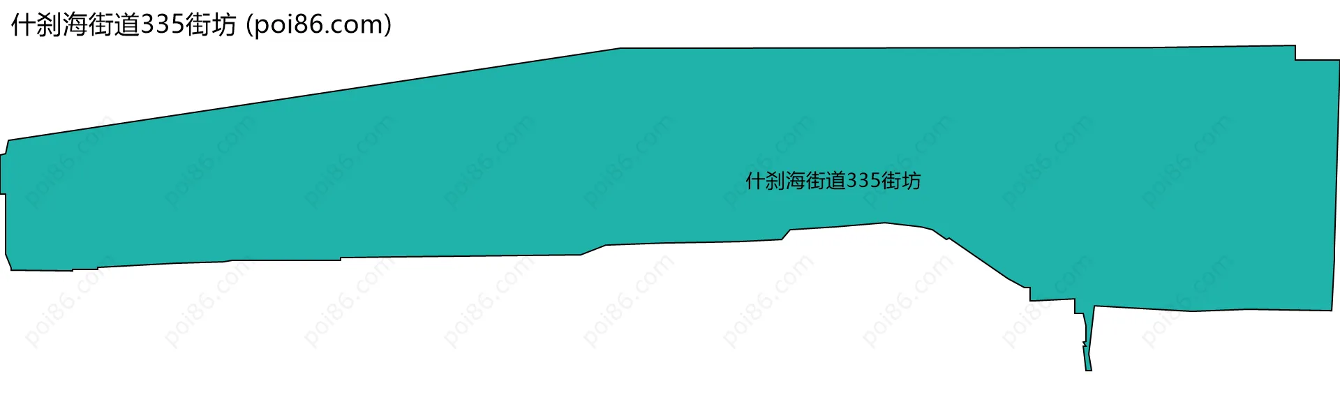 什刹海街道335街坊边界地图