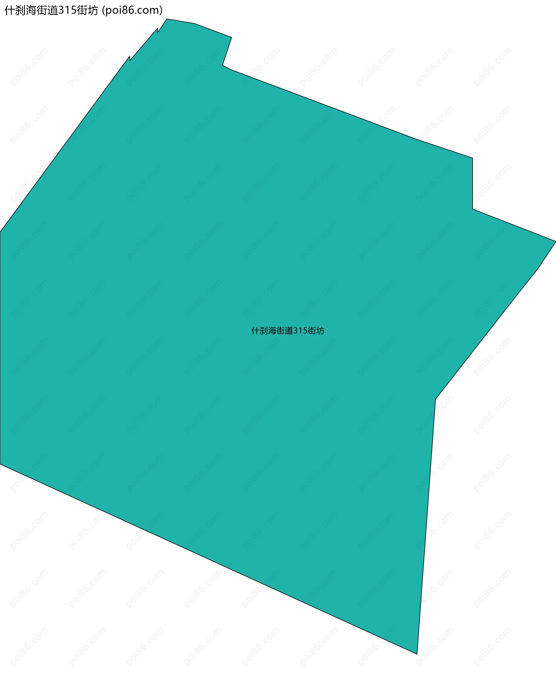 什刹海街道315街坊边界地图