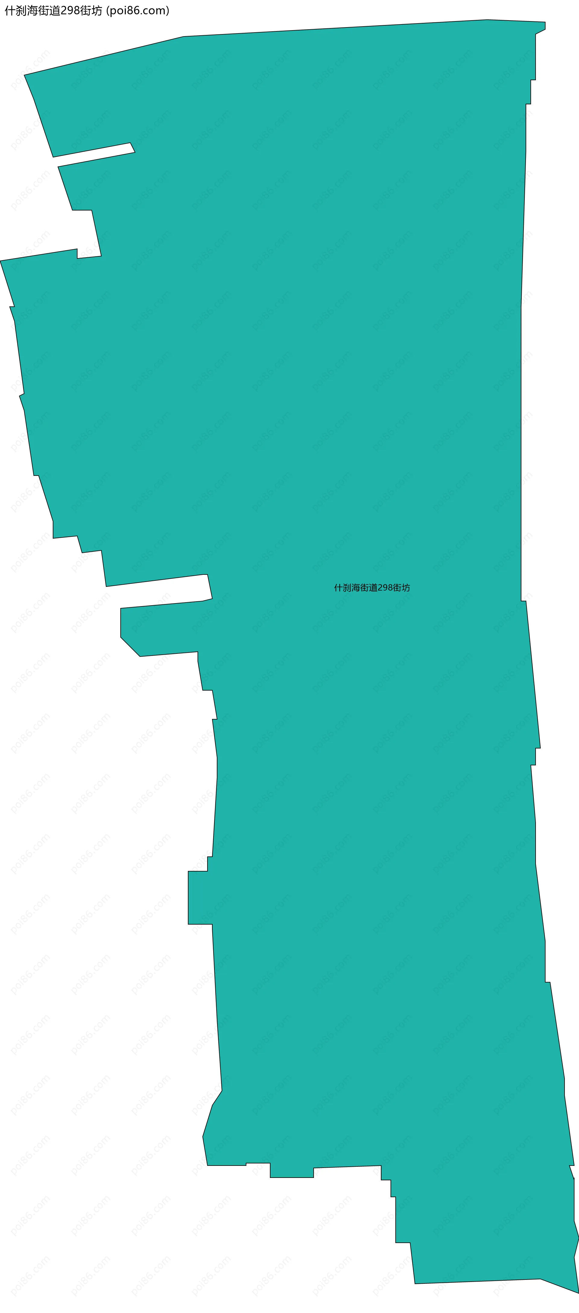什刹海街道298街坊边界地图