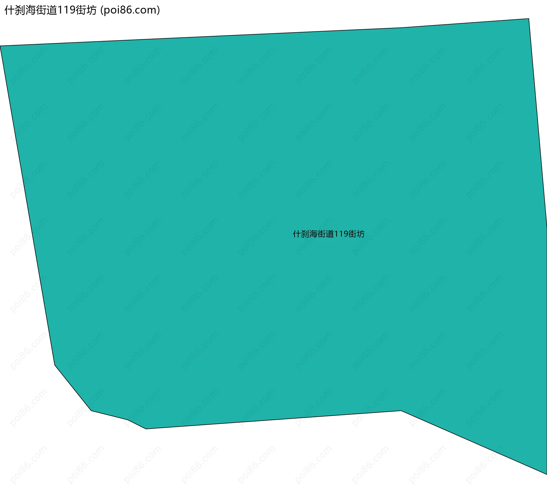 什刹海街道119街坊边界地图
