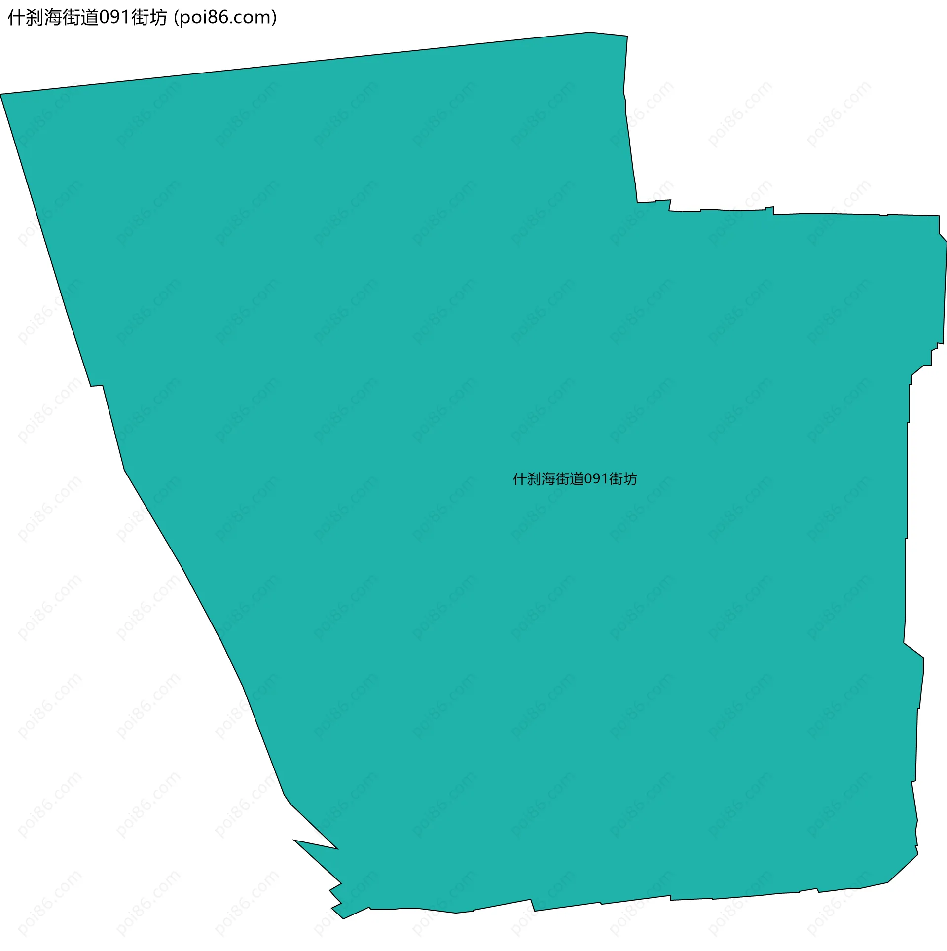 什刹海街道091街坊边界地图