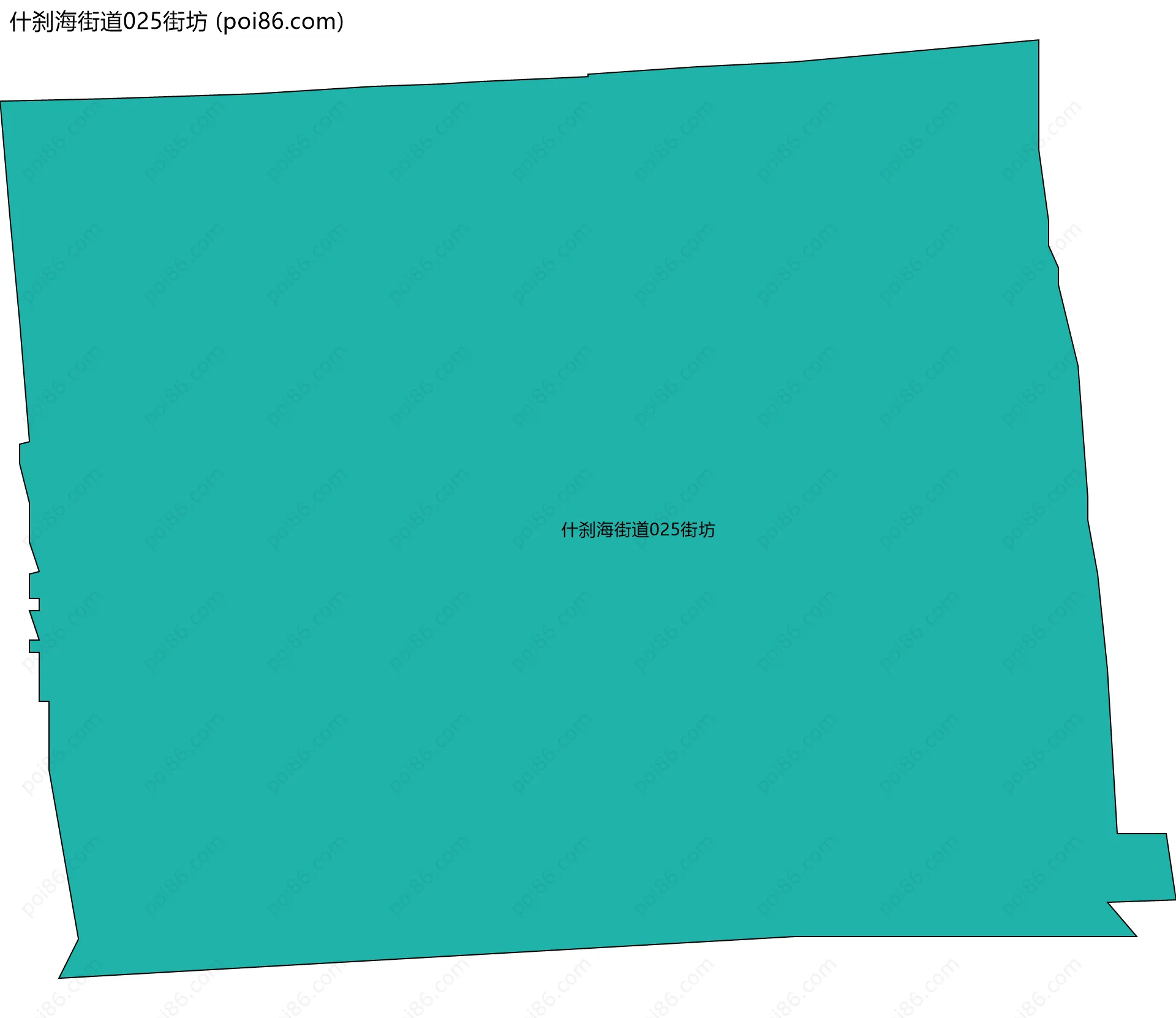 什刹海街道025街坊边界地图