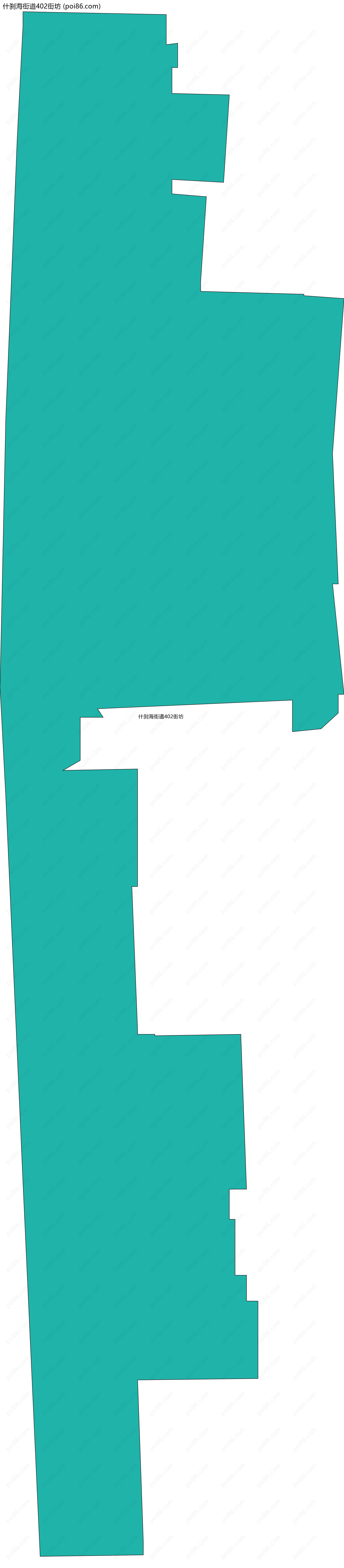 什刹海街道402街坊边界地图