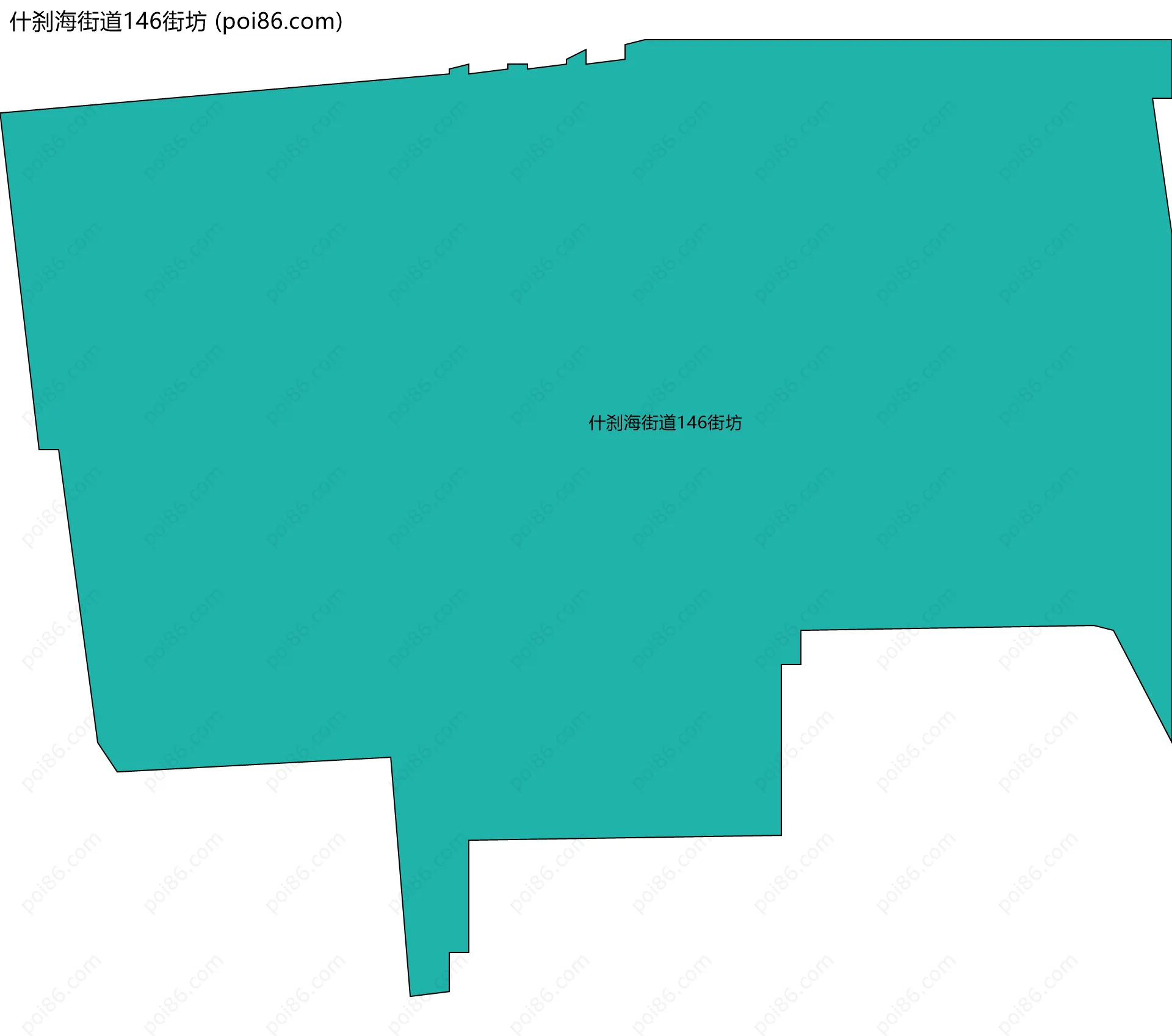 什刹海街道146街坊边界地图