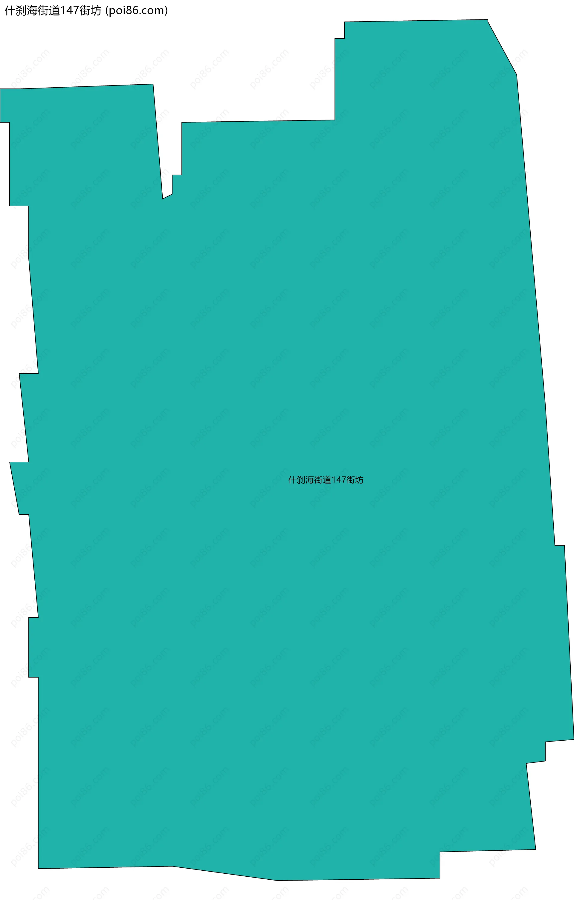 什刹海街道147街坊边界地图
