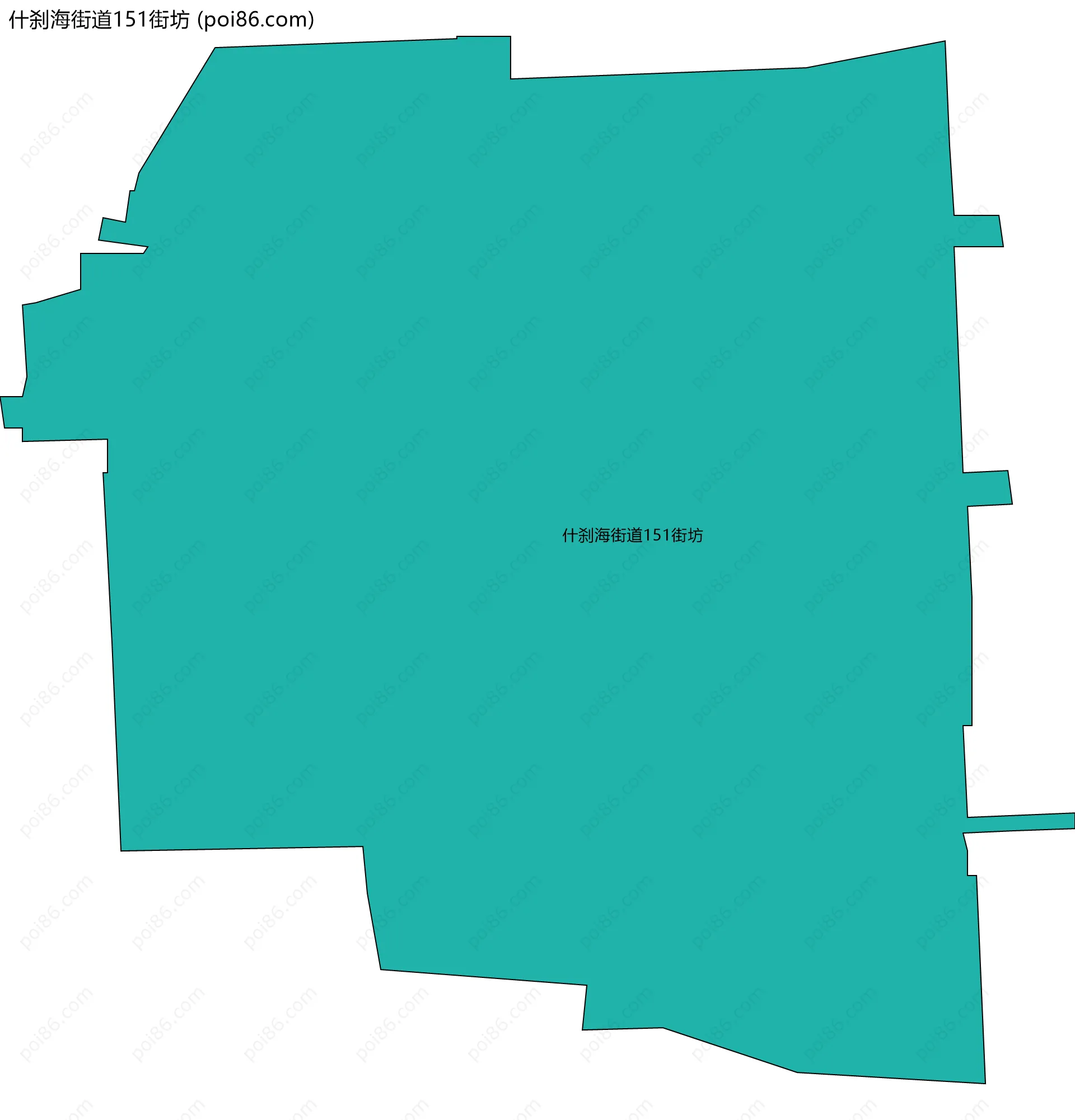 什刹海街道151街坊边界地图