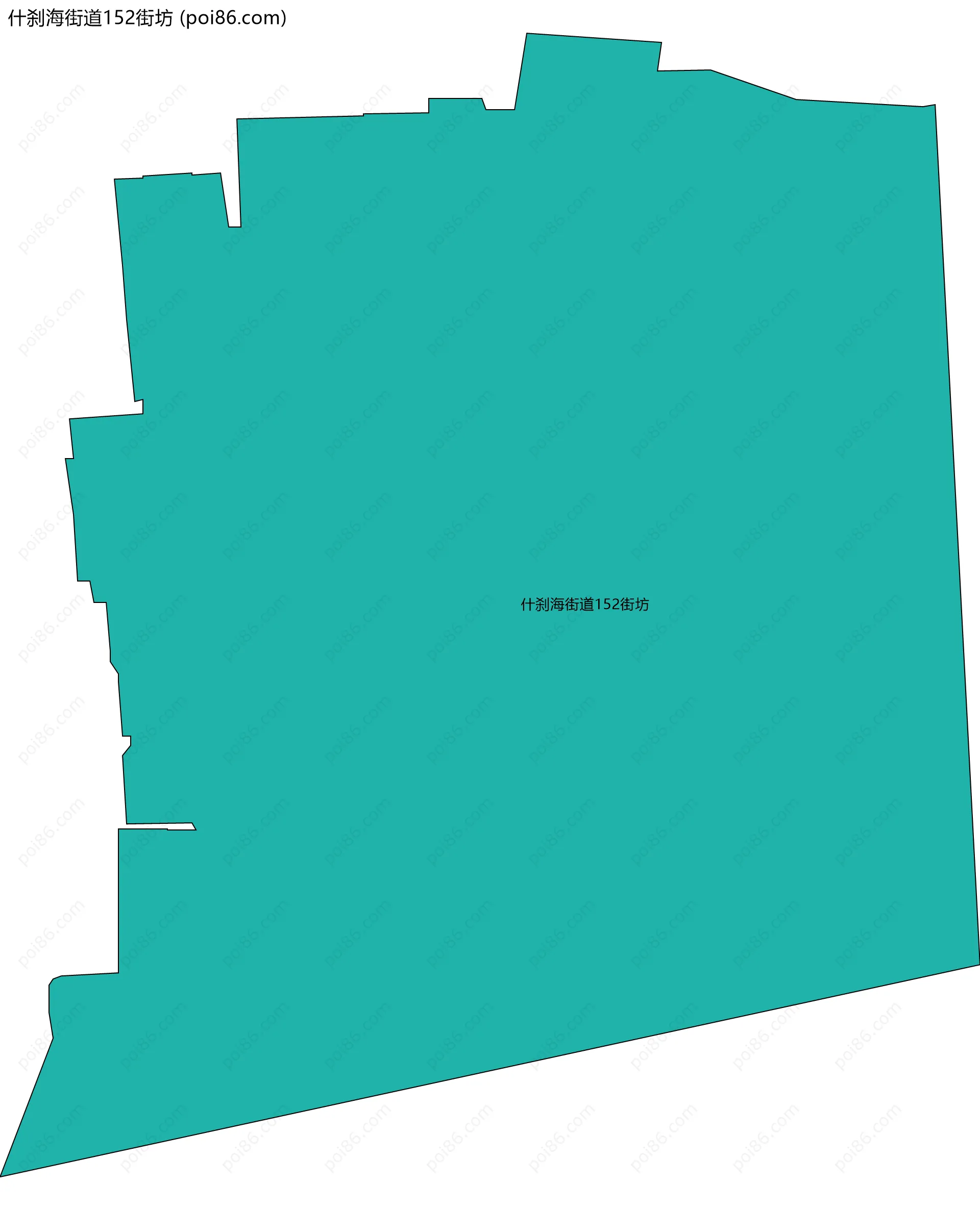 什刹海街道152街坊边界地图