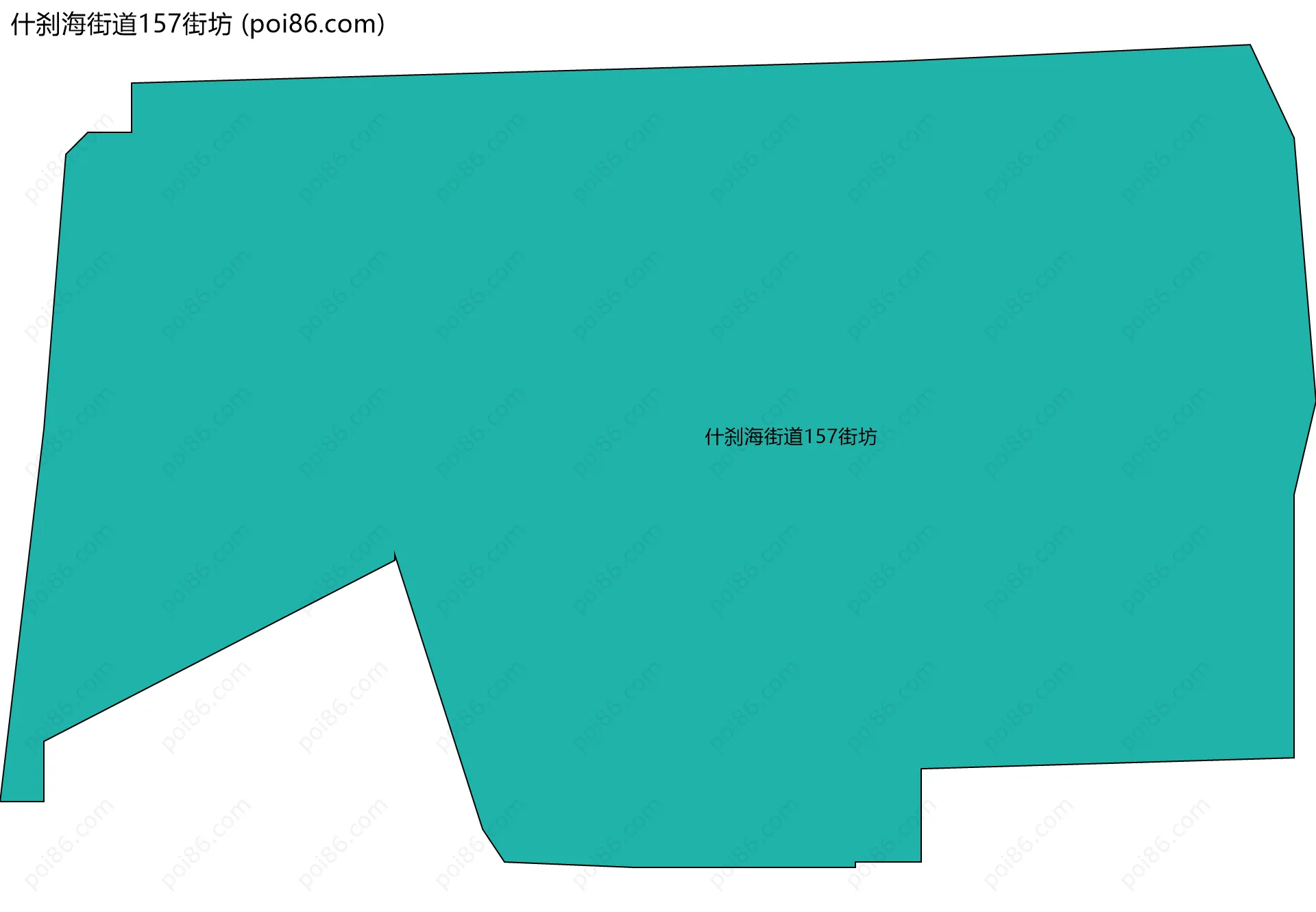 什刹海街道157街坊边界地图