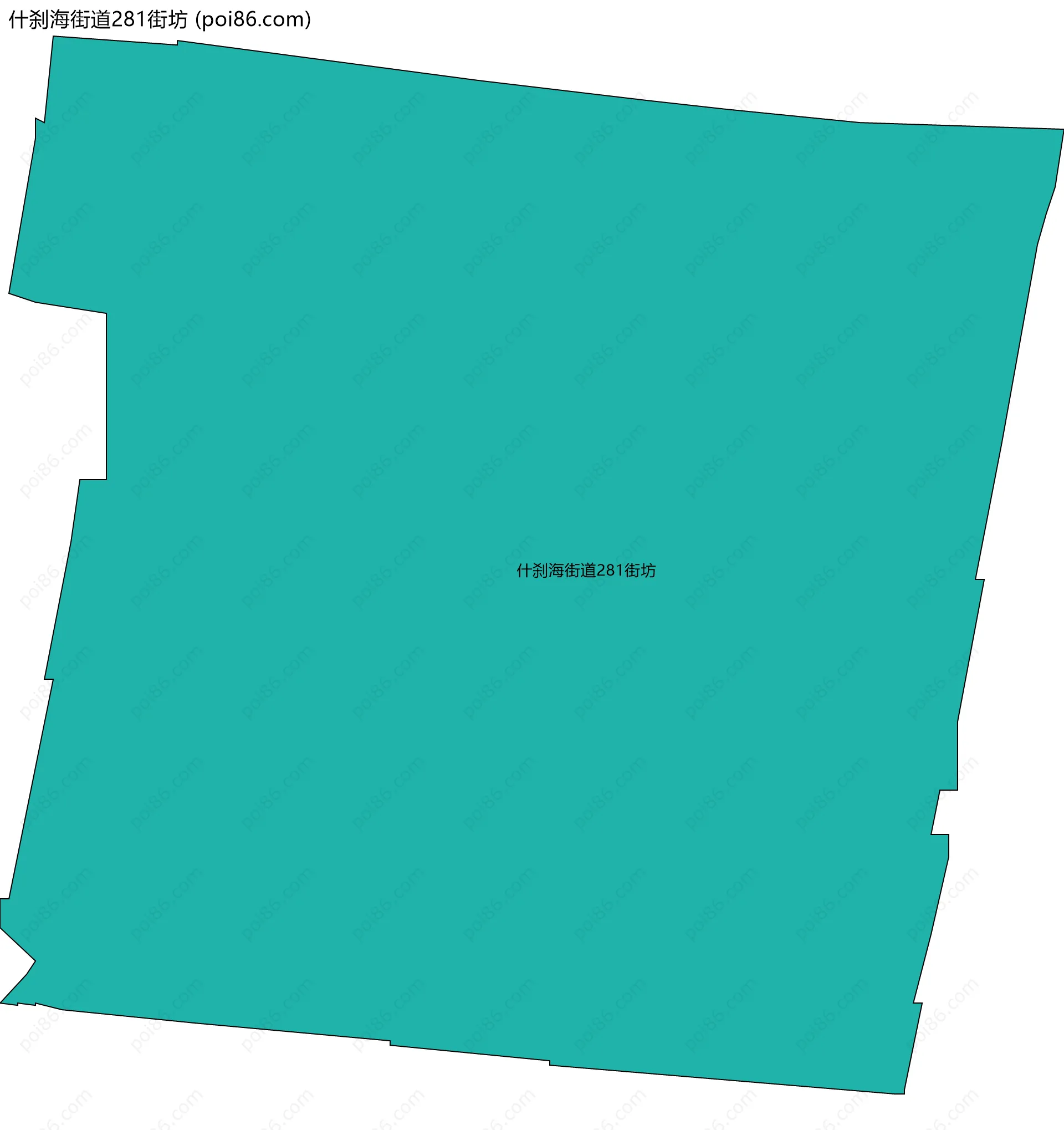 什刹海街道281街坊边界地图