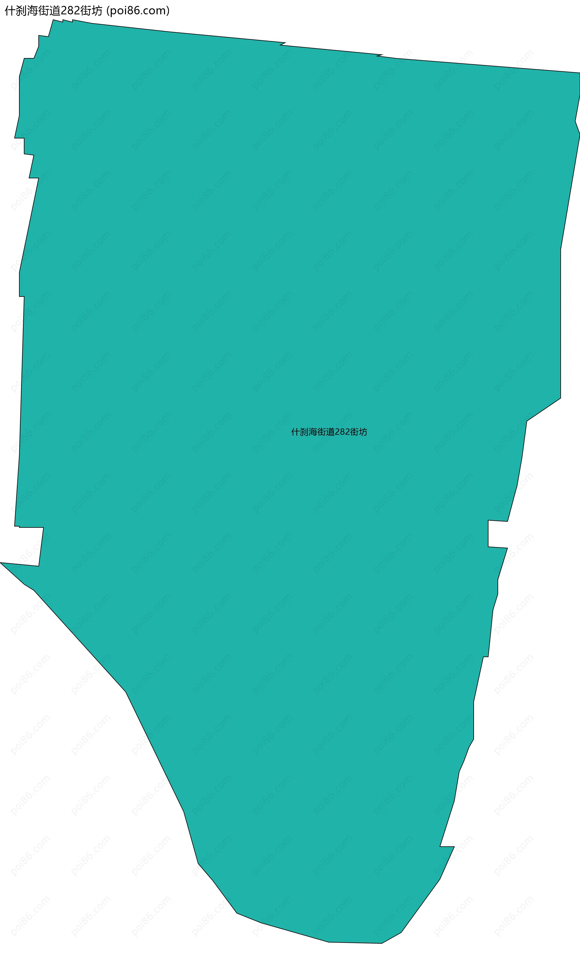 什刹海街道282街坊边界地图