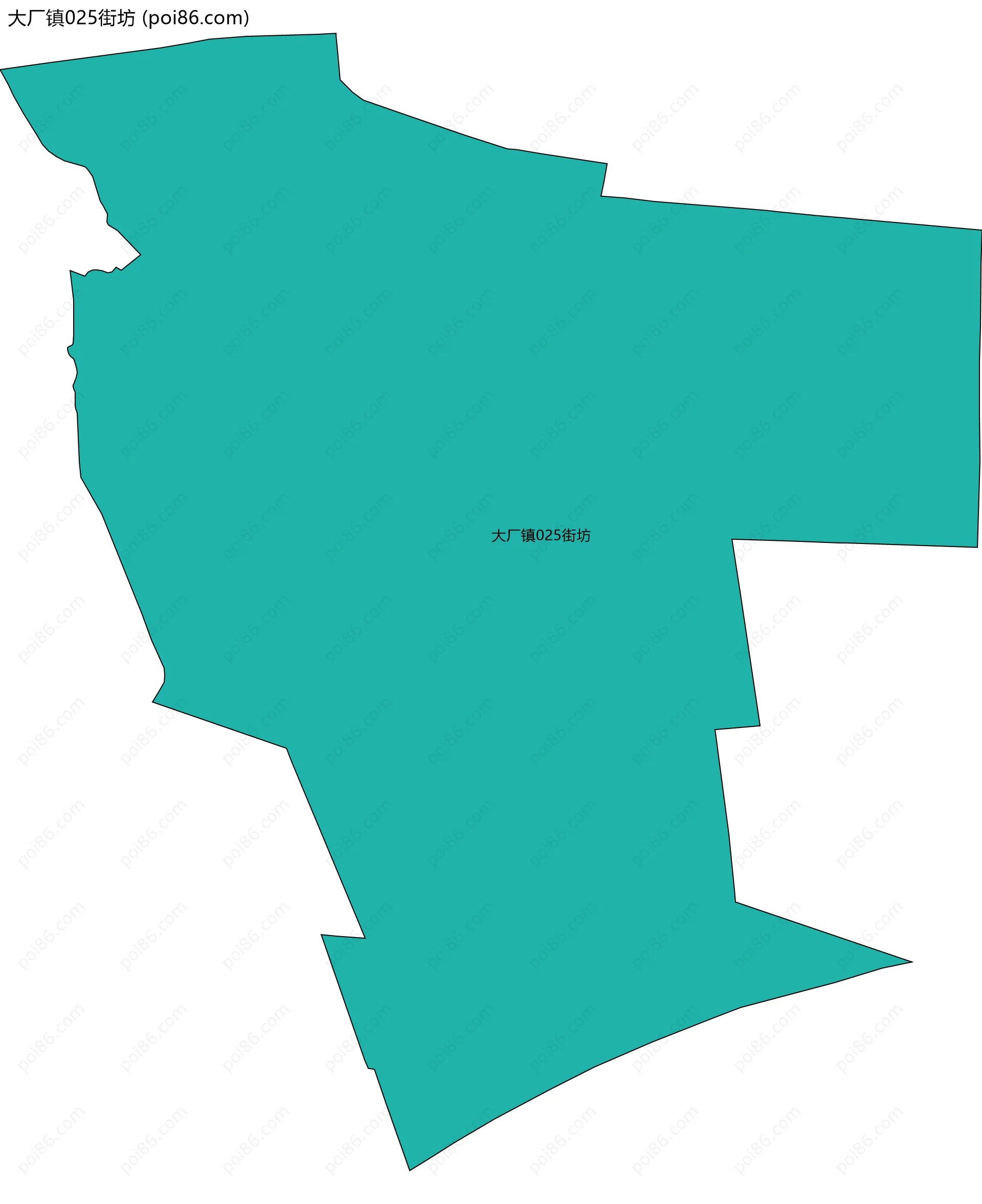 大厂镇025街坊边界地图