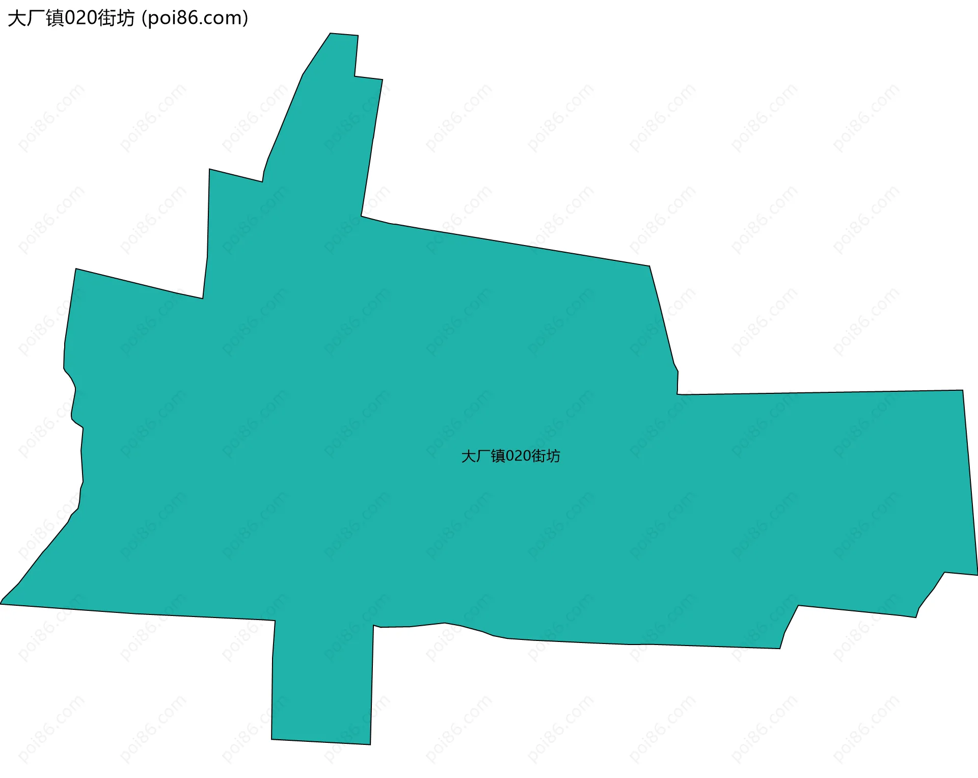 大厂镇020街坊边界地图