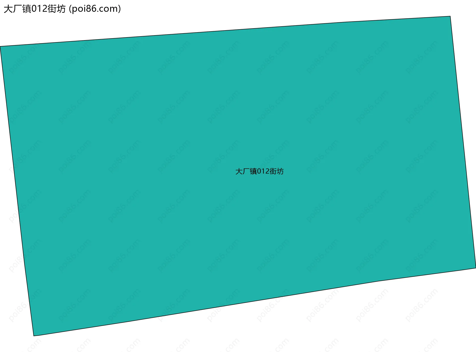 大厂镇012街坊边界地图