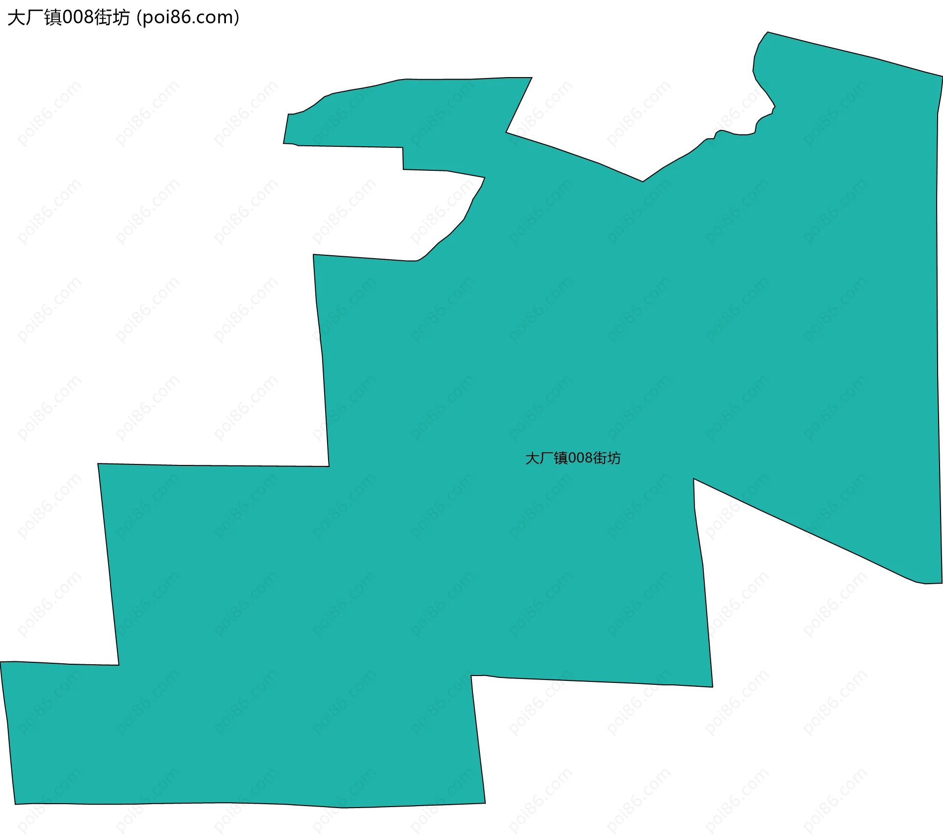 大厂镇008街坊边界地图