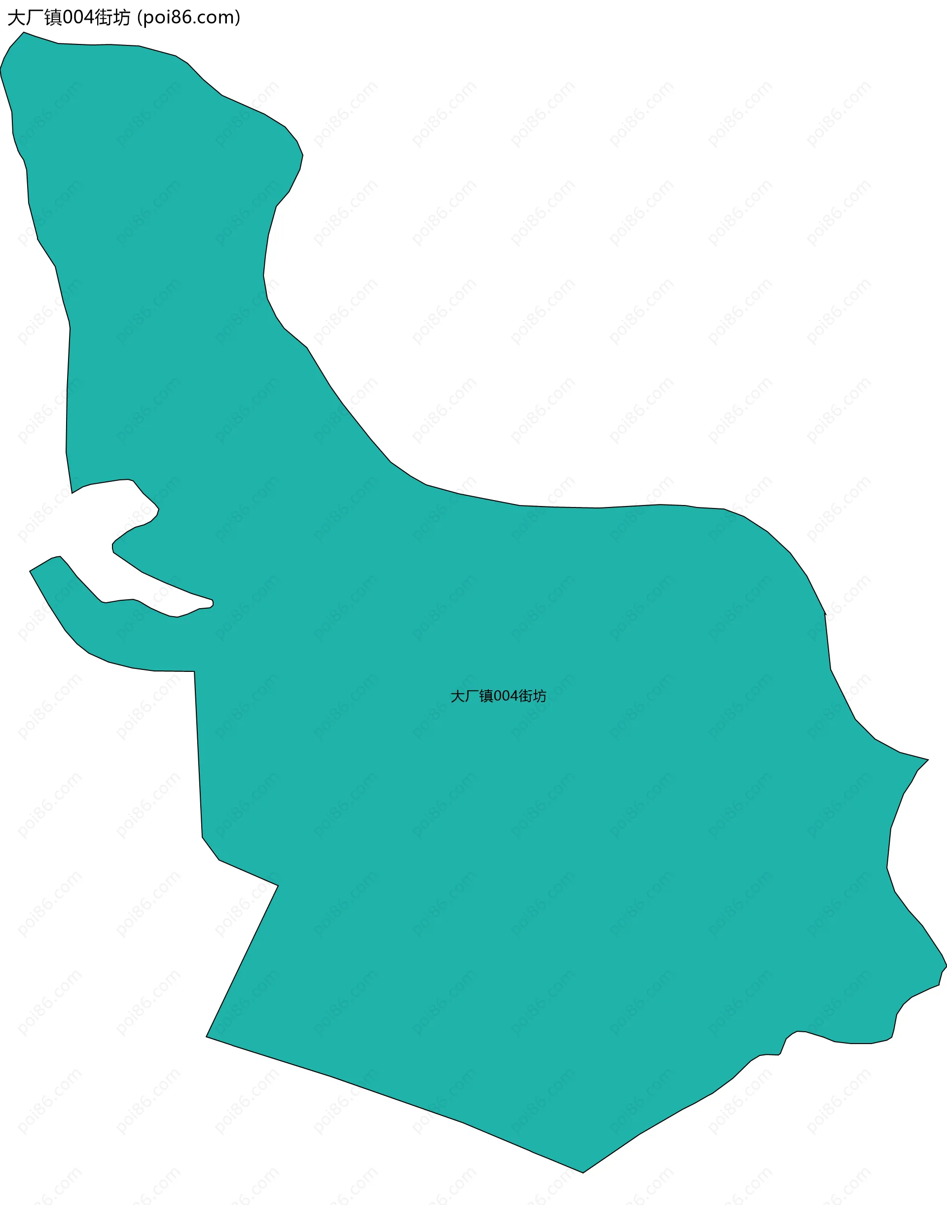大厂镇004街坊边界地图