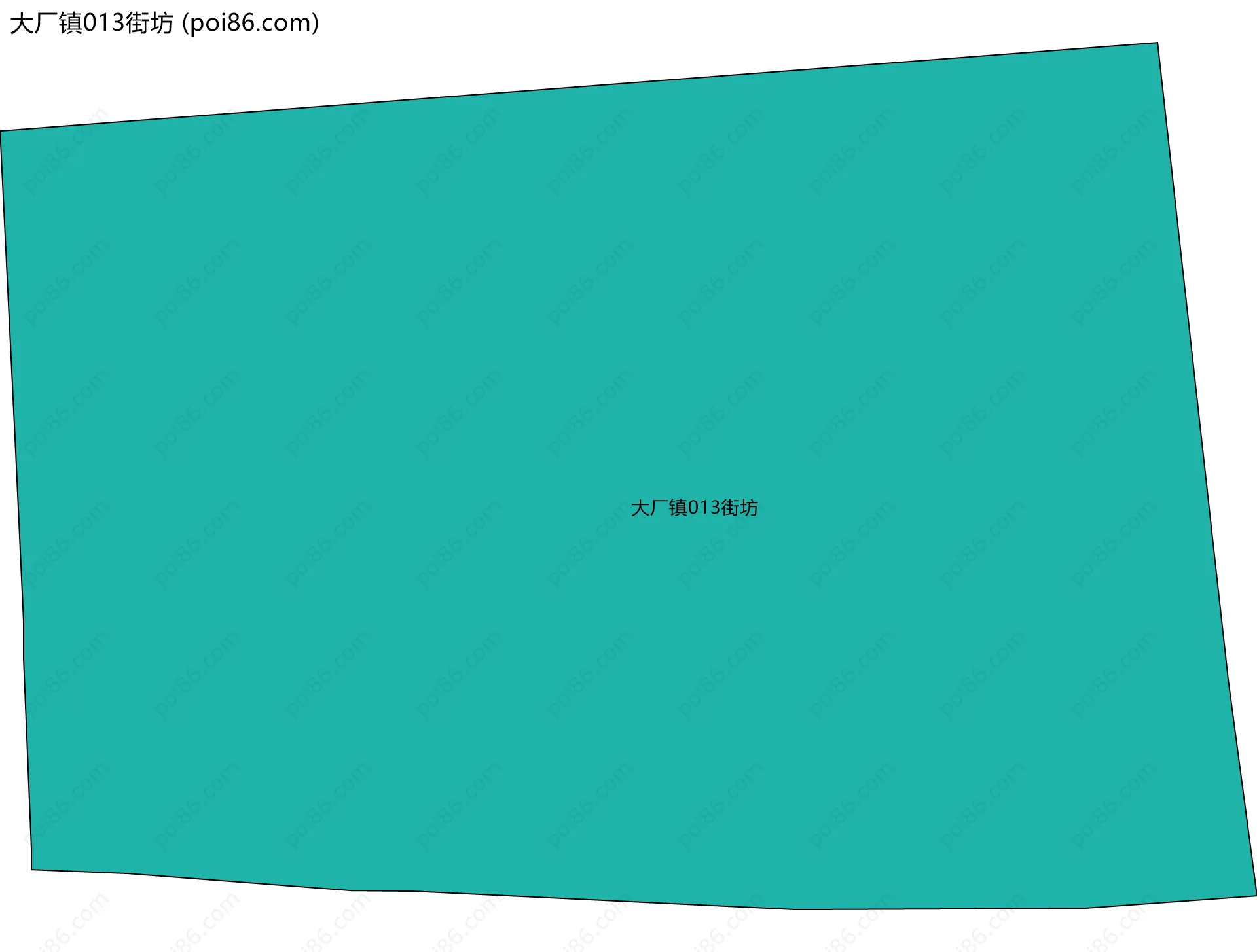 大厂镇013街坊边界地图