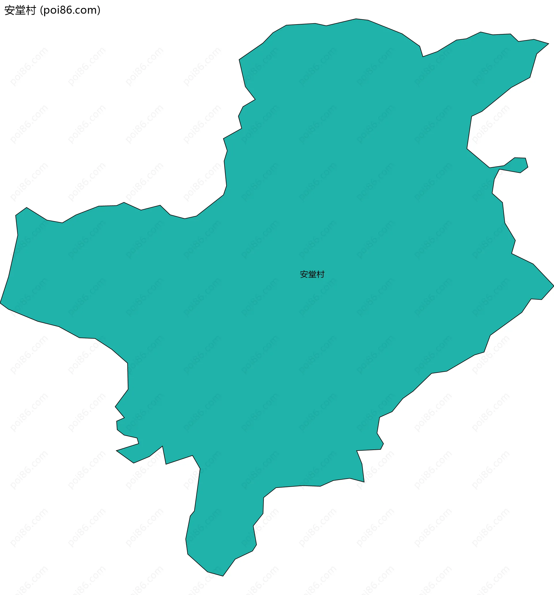 安堂村边界地图