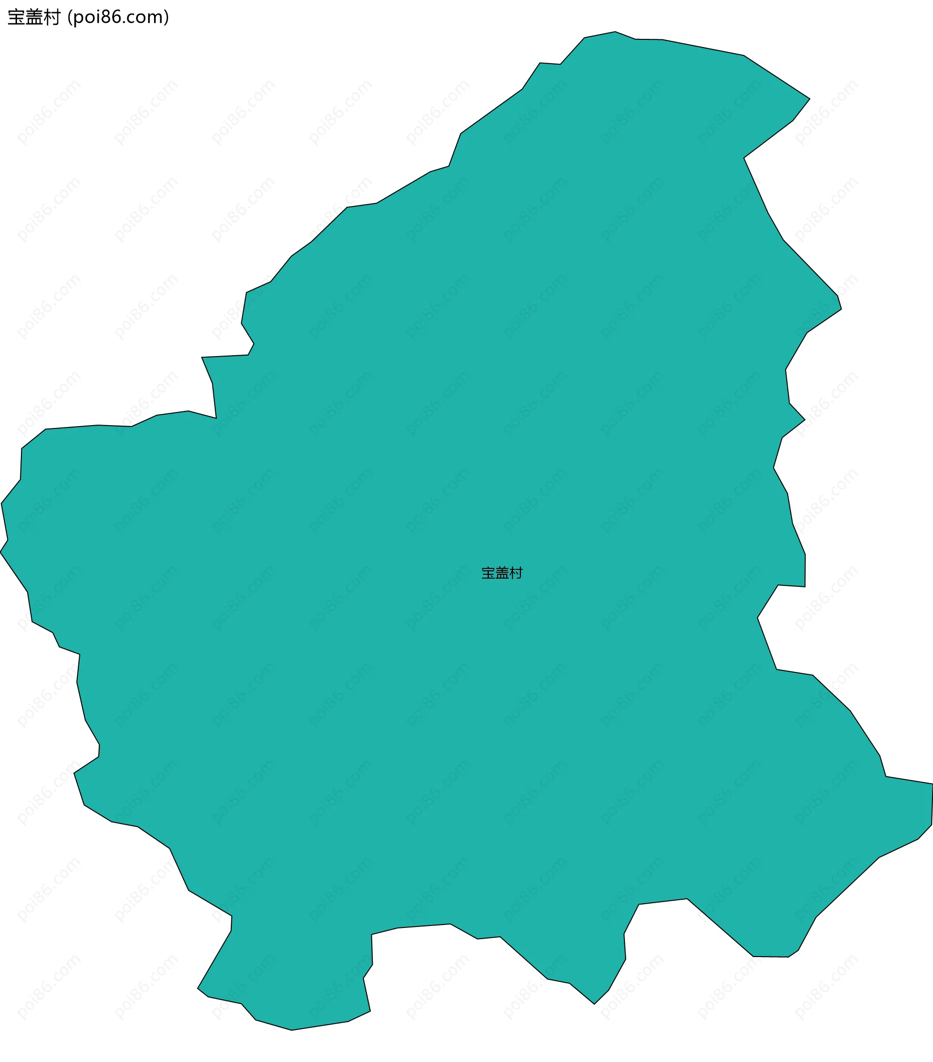 宝盖村边界地图