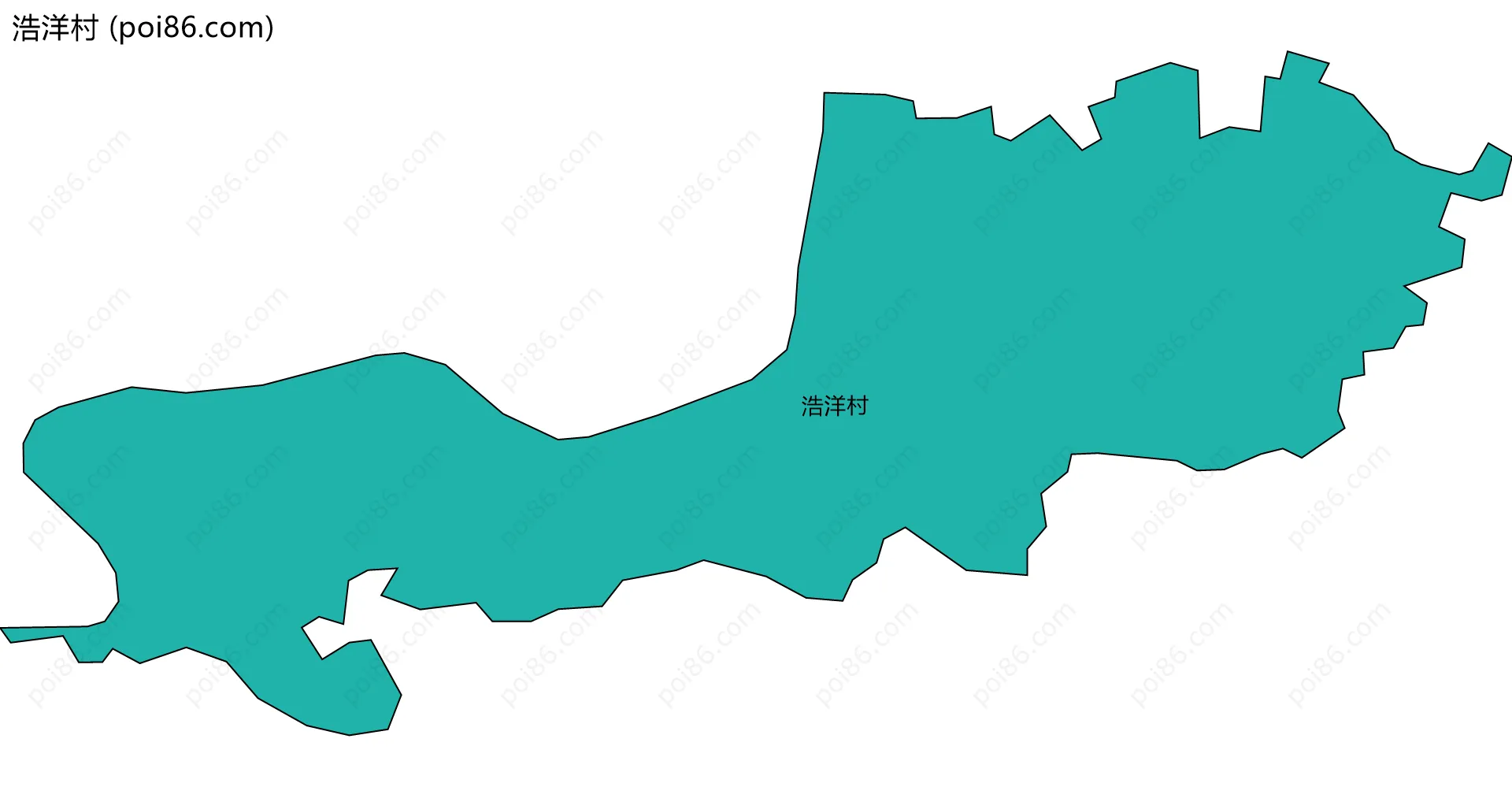 浩洋村边界地图