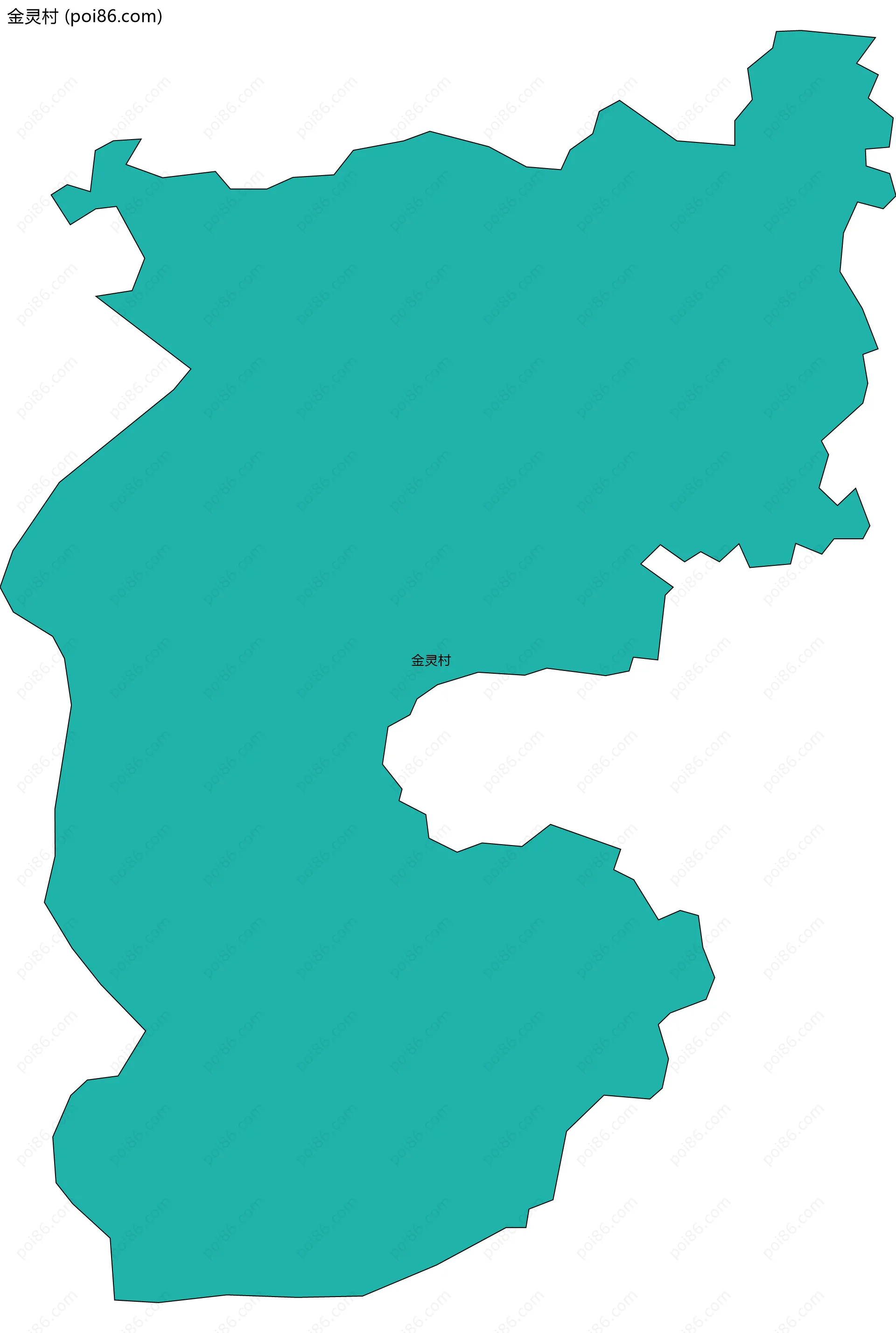 金灵村边界地图