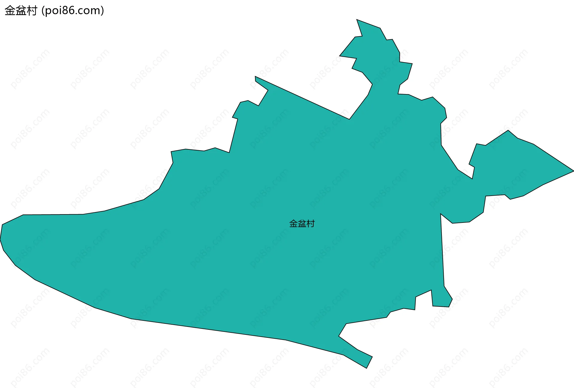 金盆村边界地图