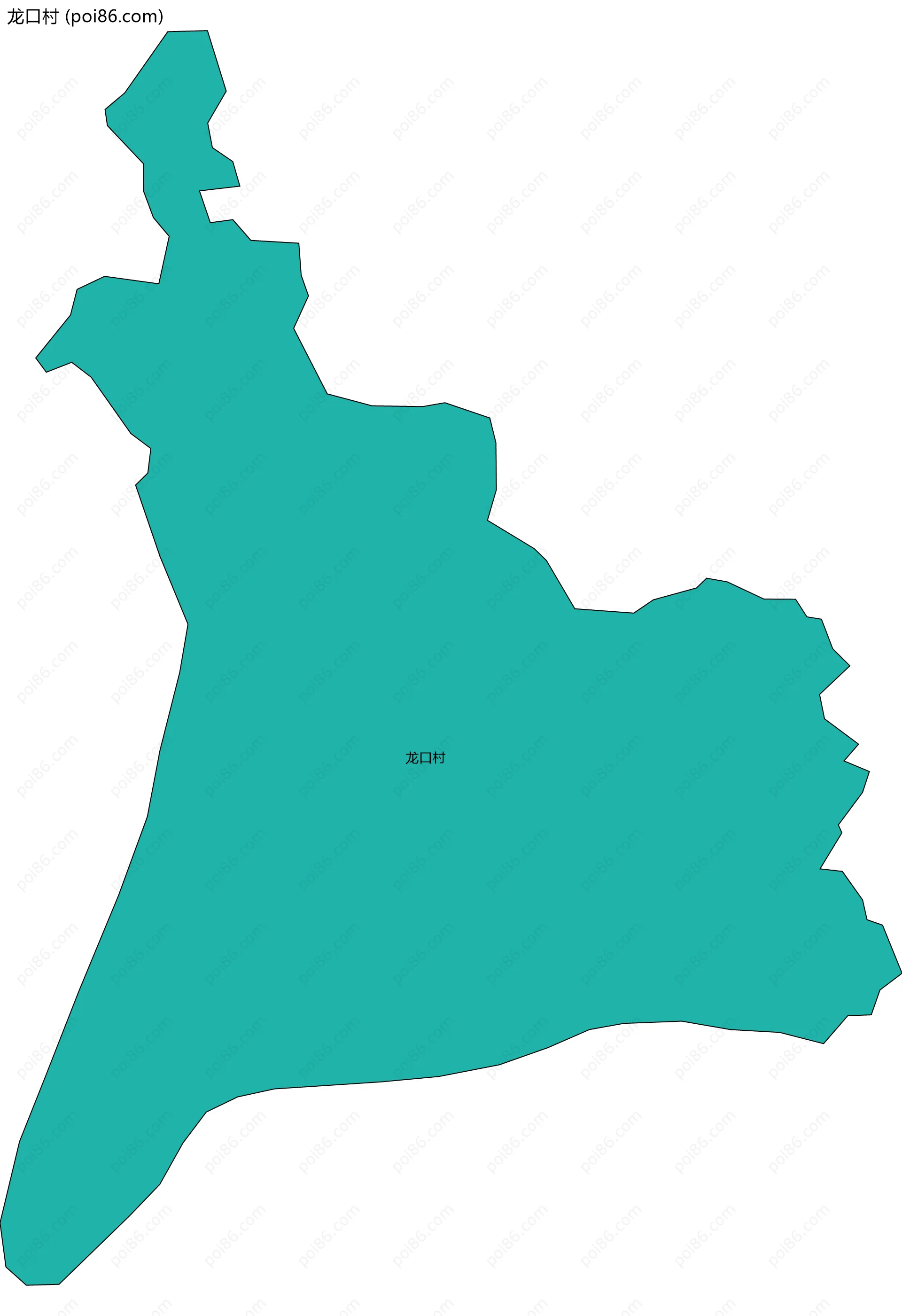 龙口村边界地图