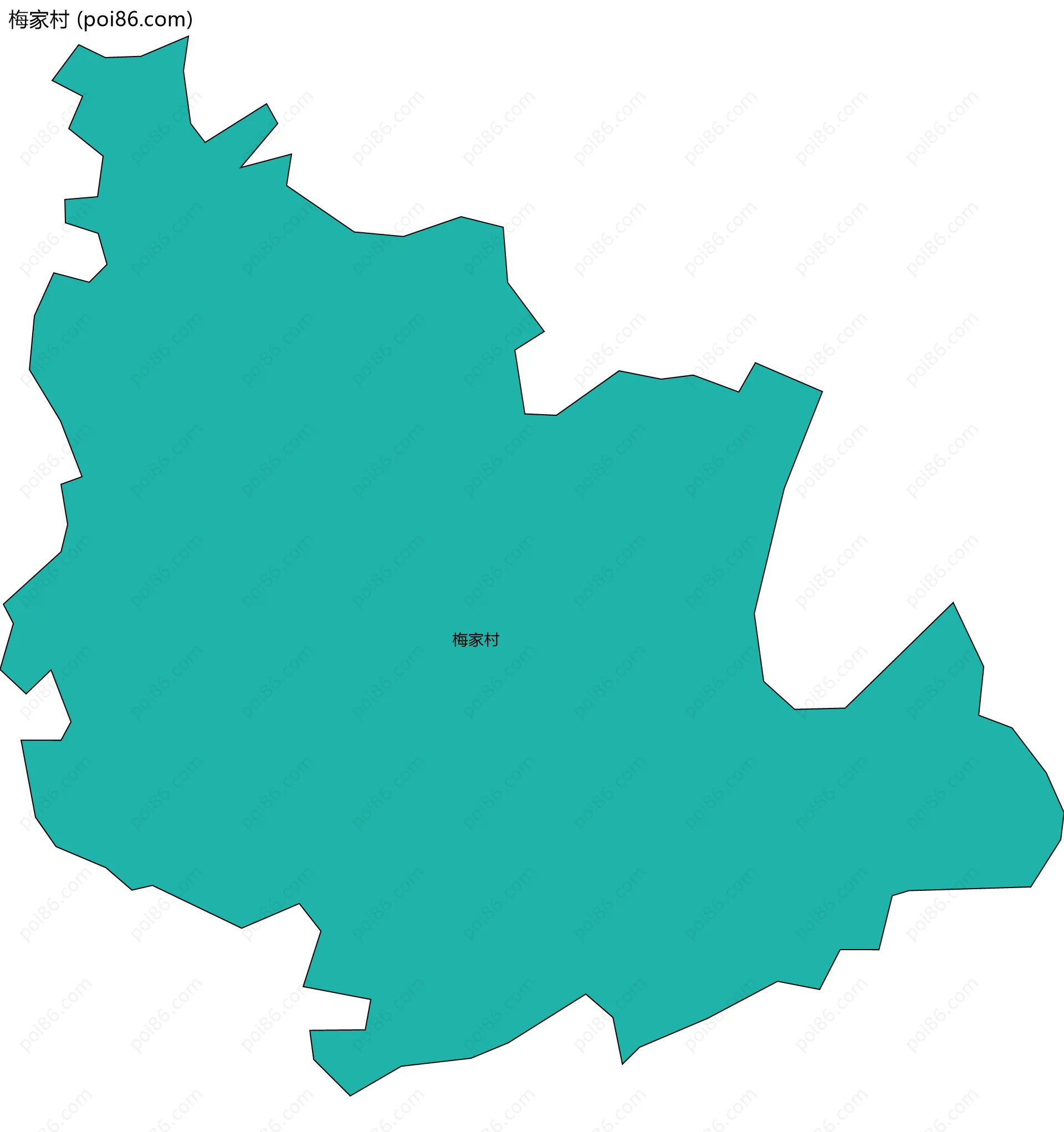 梅家村边界地图