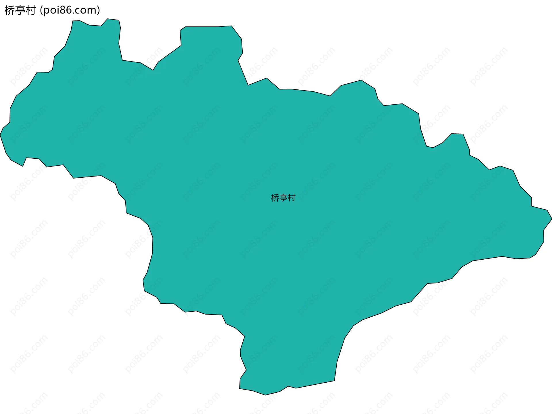 桥亭村边界地图