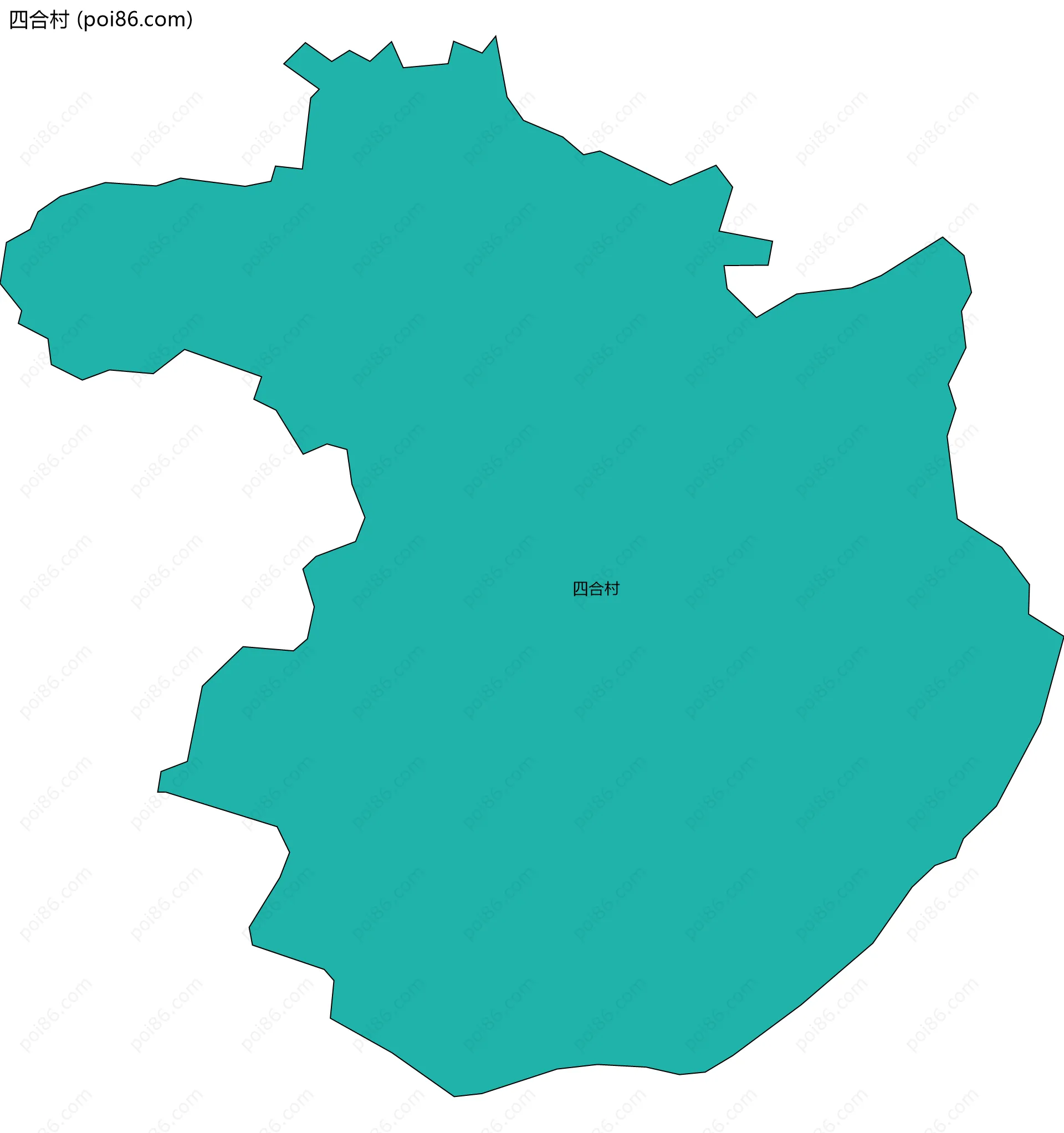 四合村边界地图