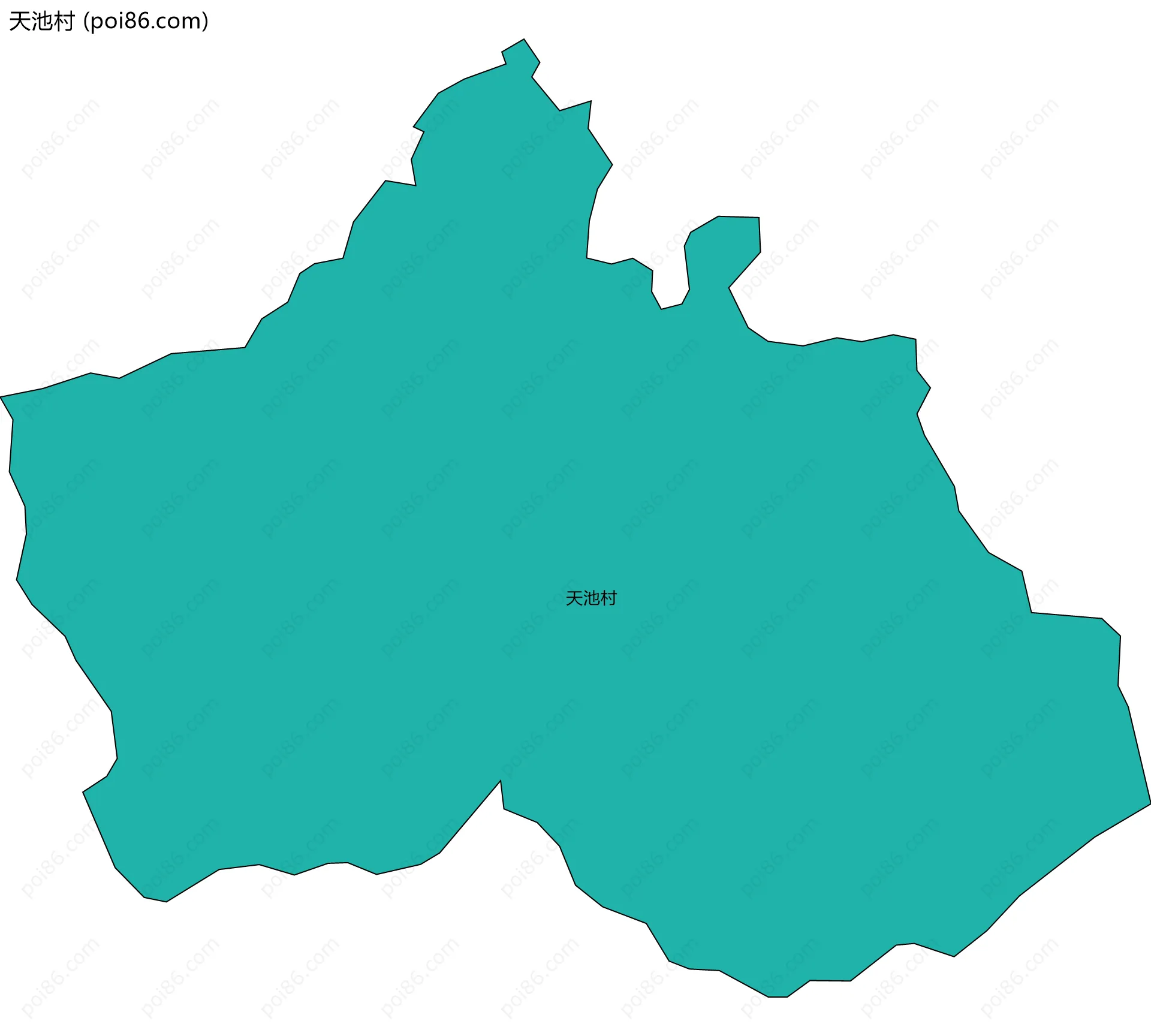 天池村边界地图