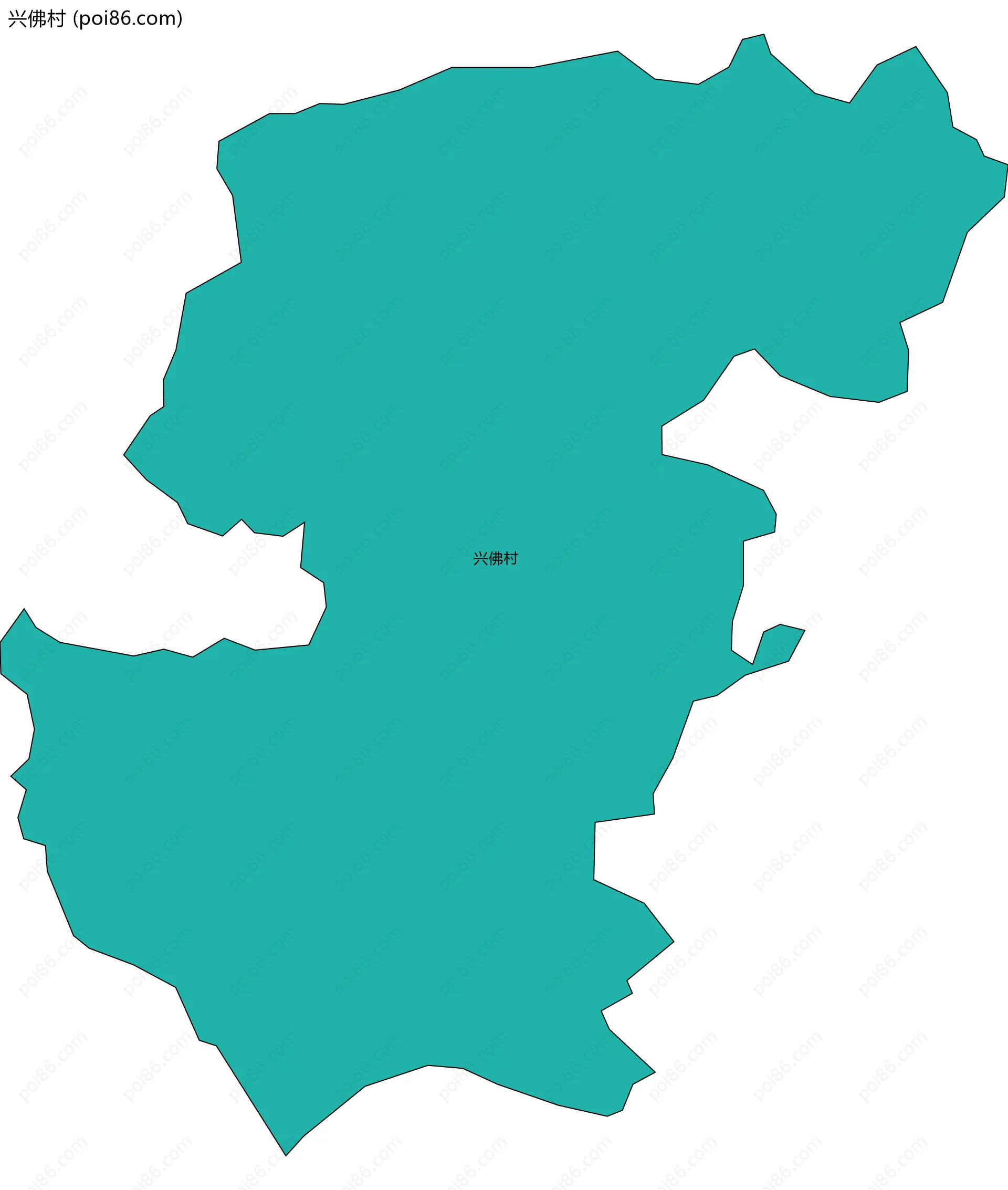 兴佛村边界地图