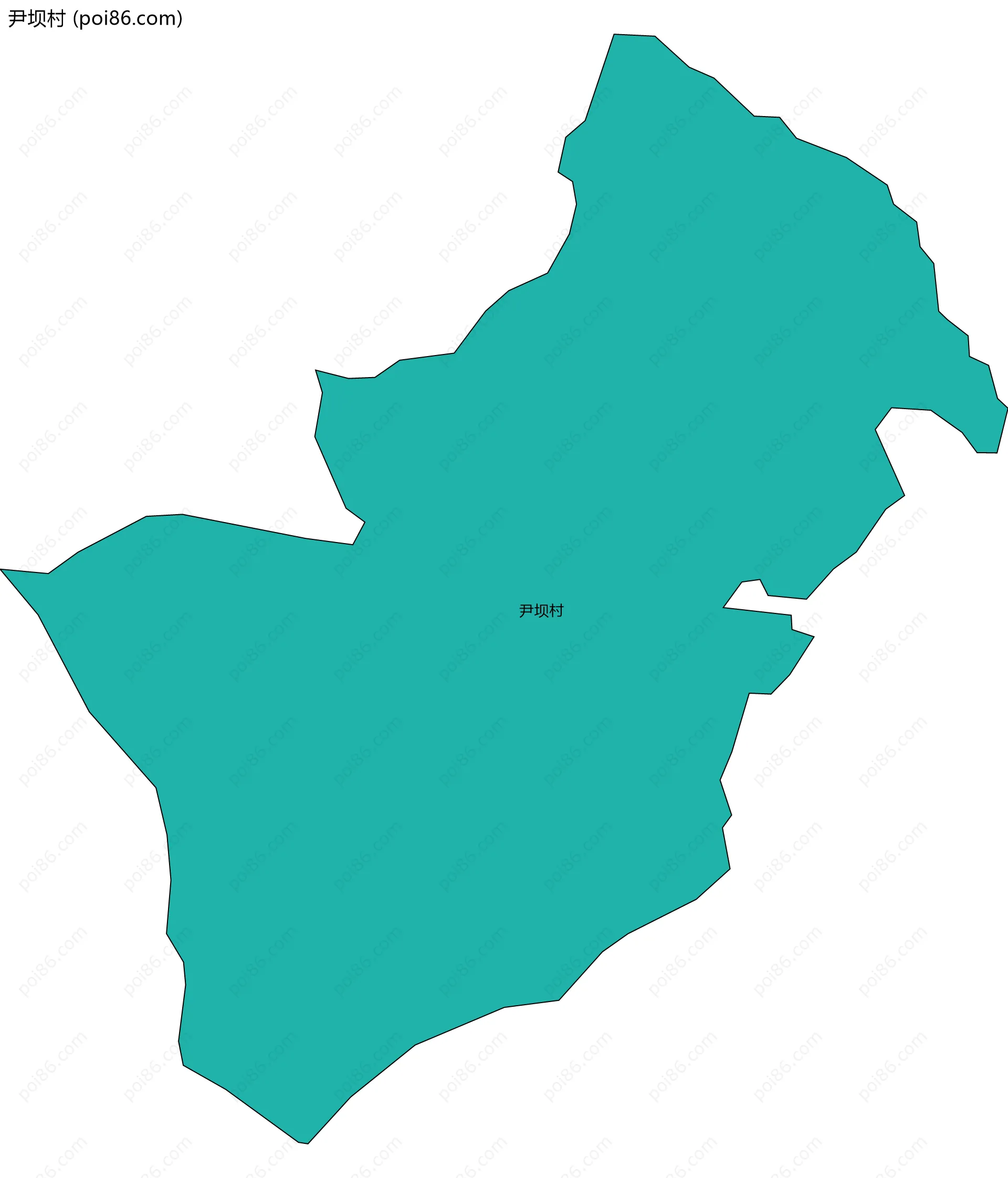 尹坝村边界地图