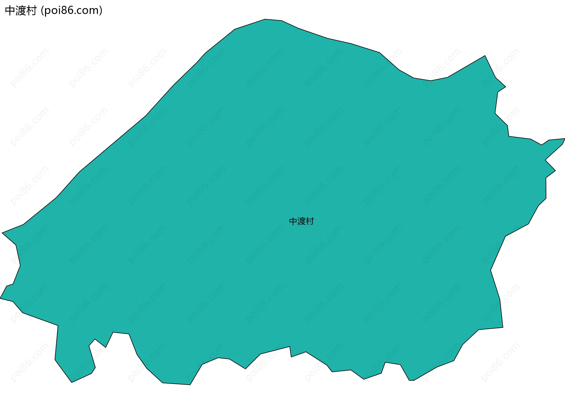 中渡村边界地图