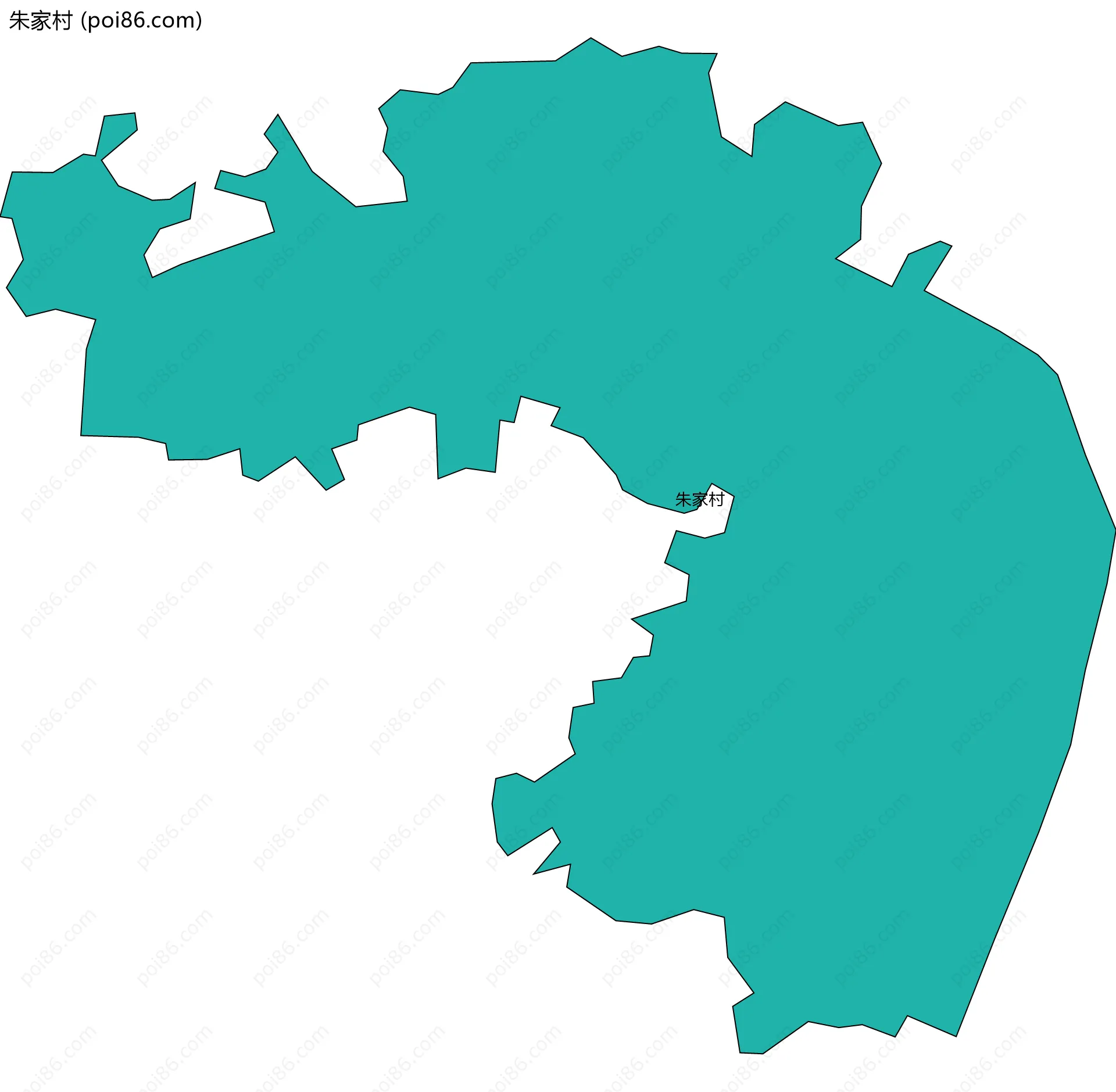 朱家村边界地图