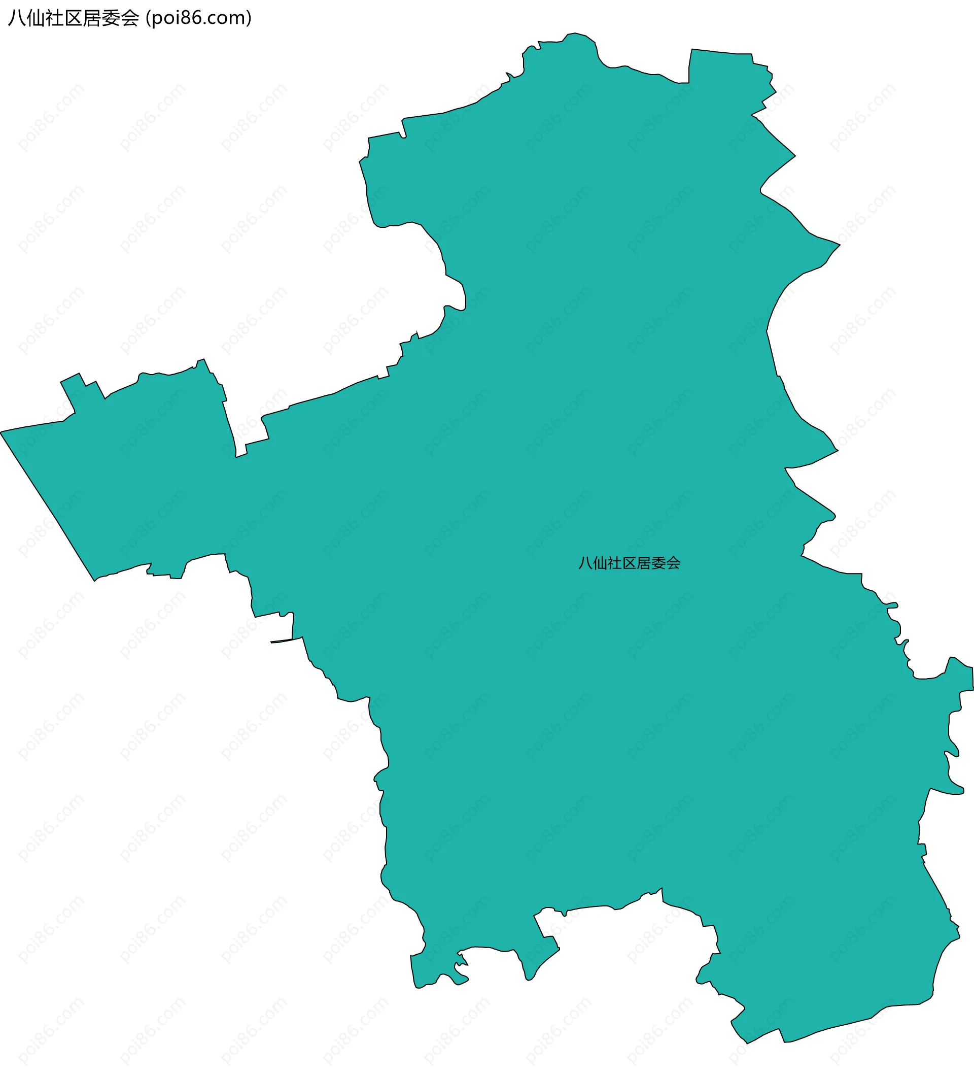 八仙社区居委会边界地图