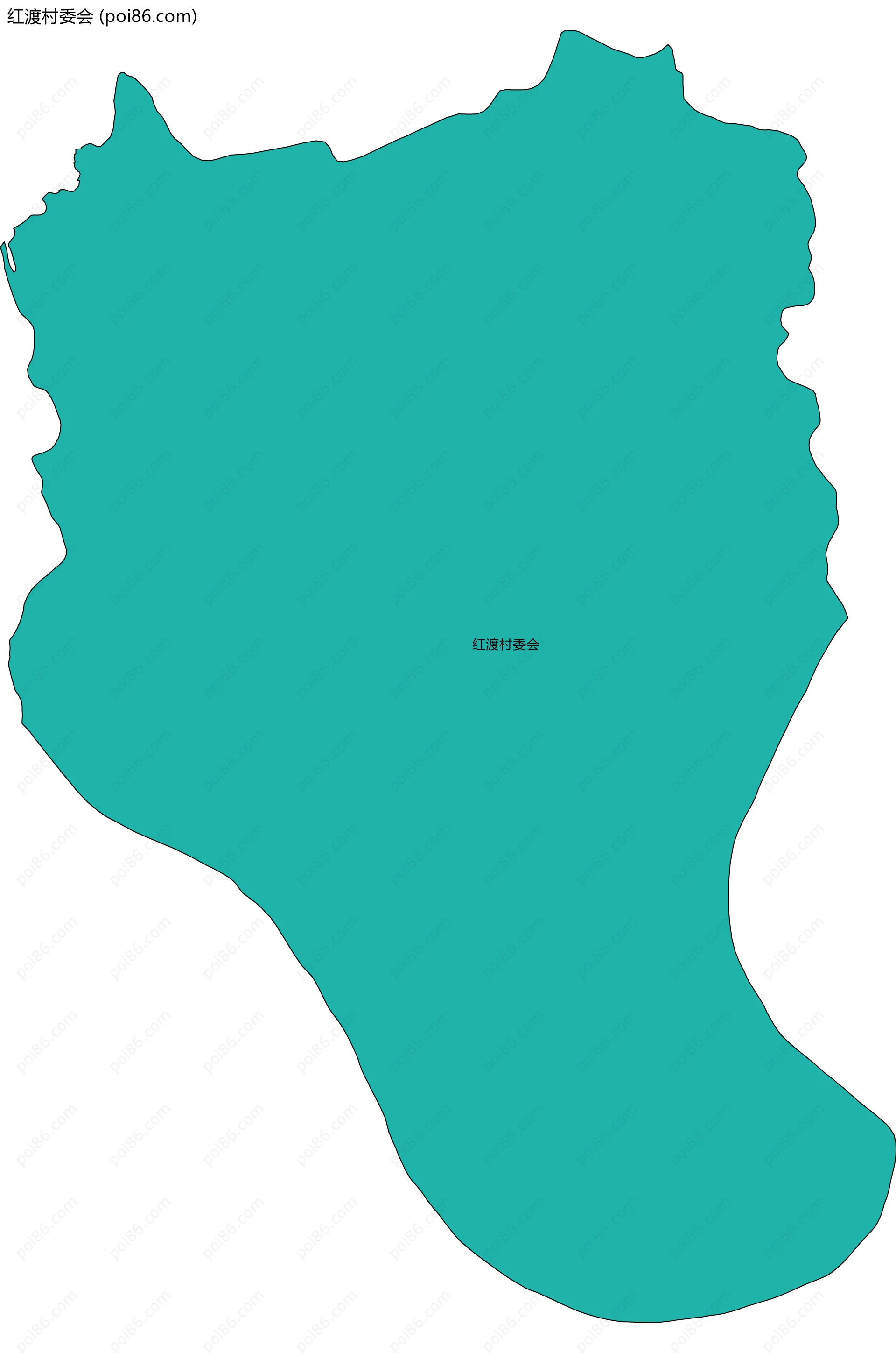 红渡村委会边界地图