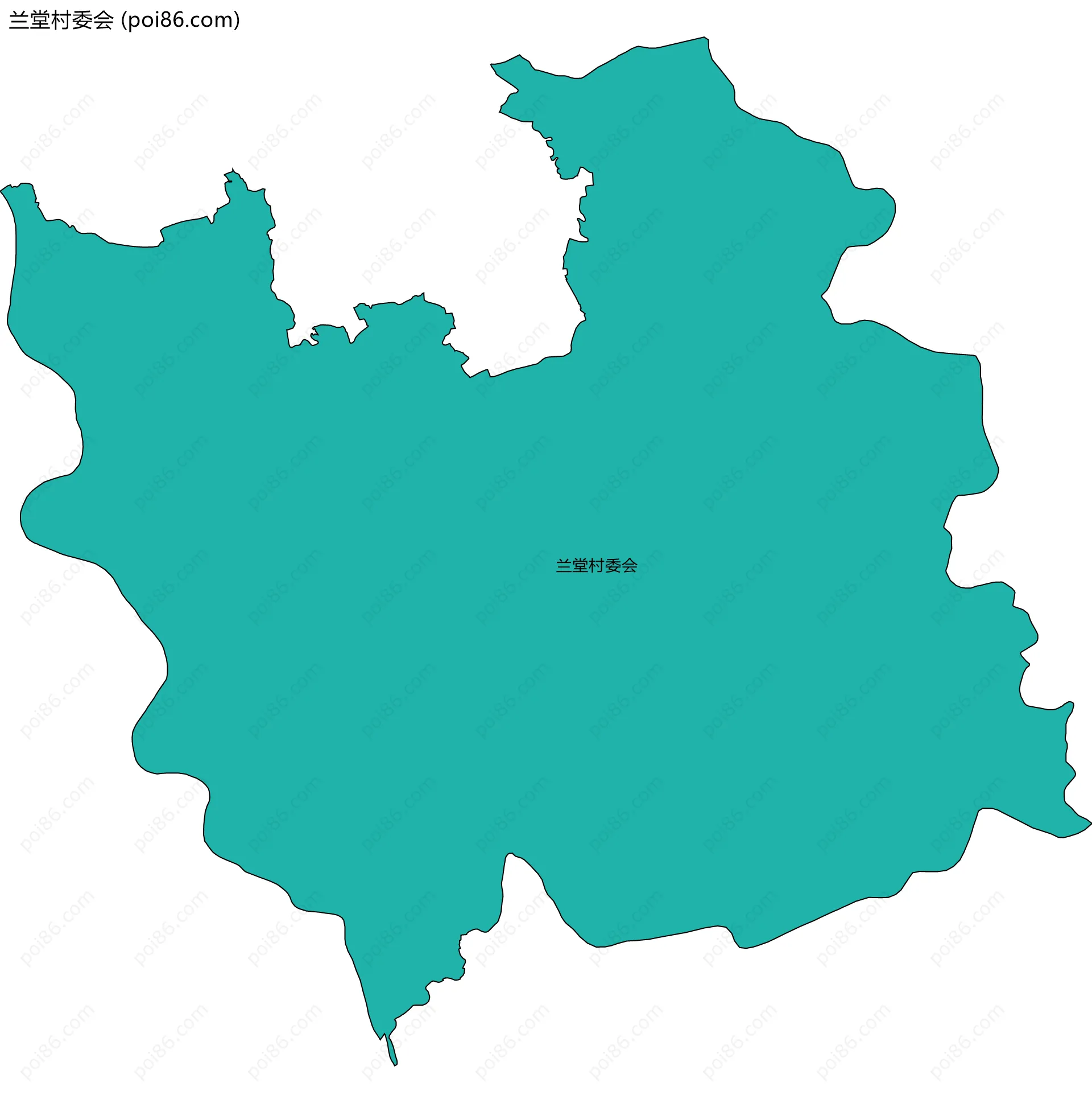 兰堂村委会边界地图