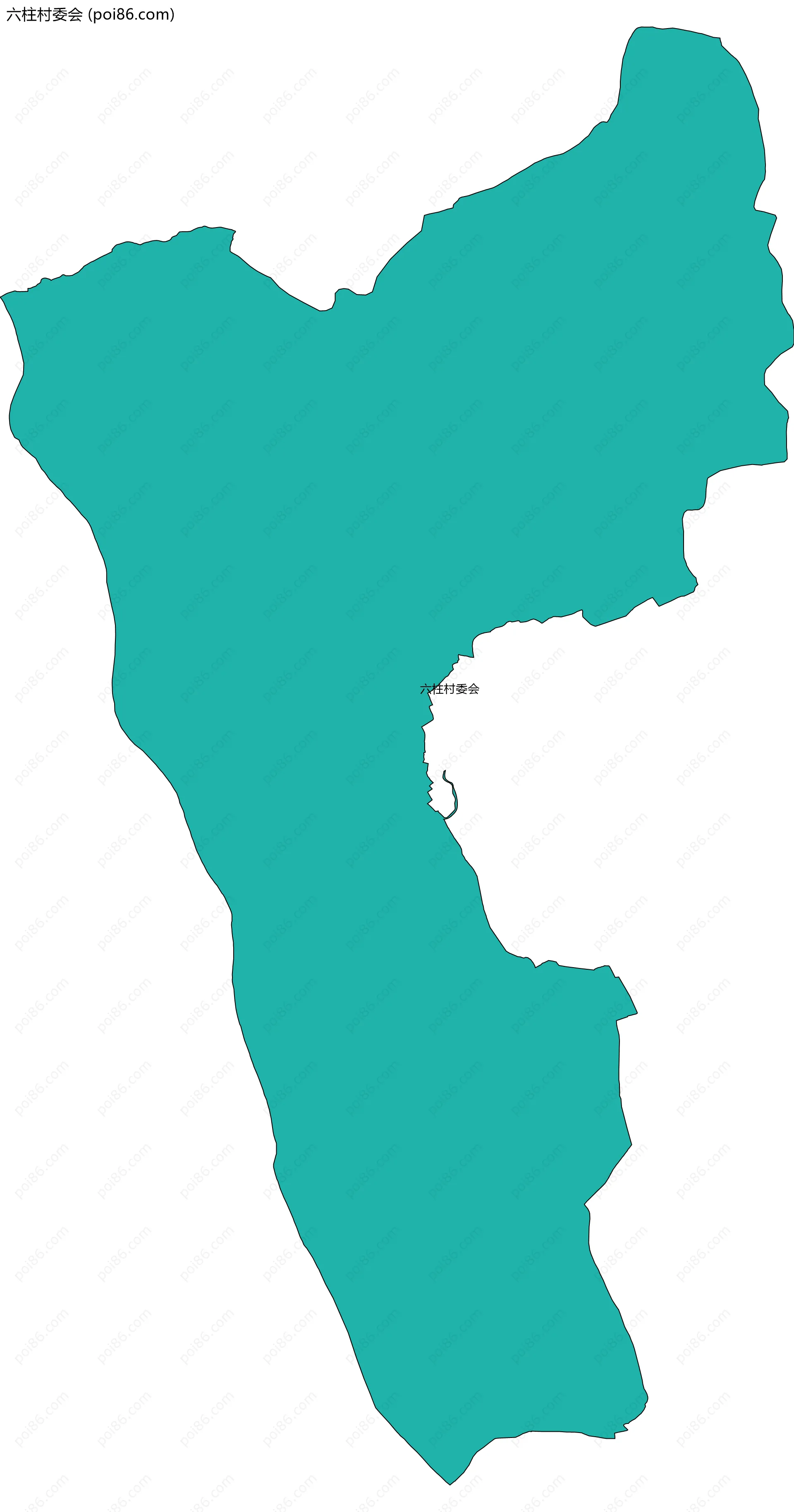 六柱村委会边界地图