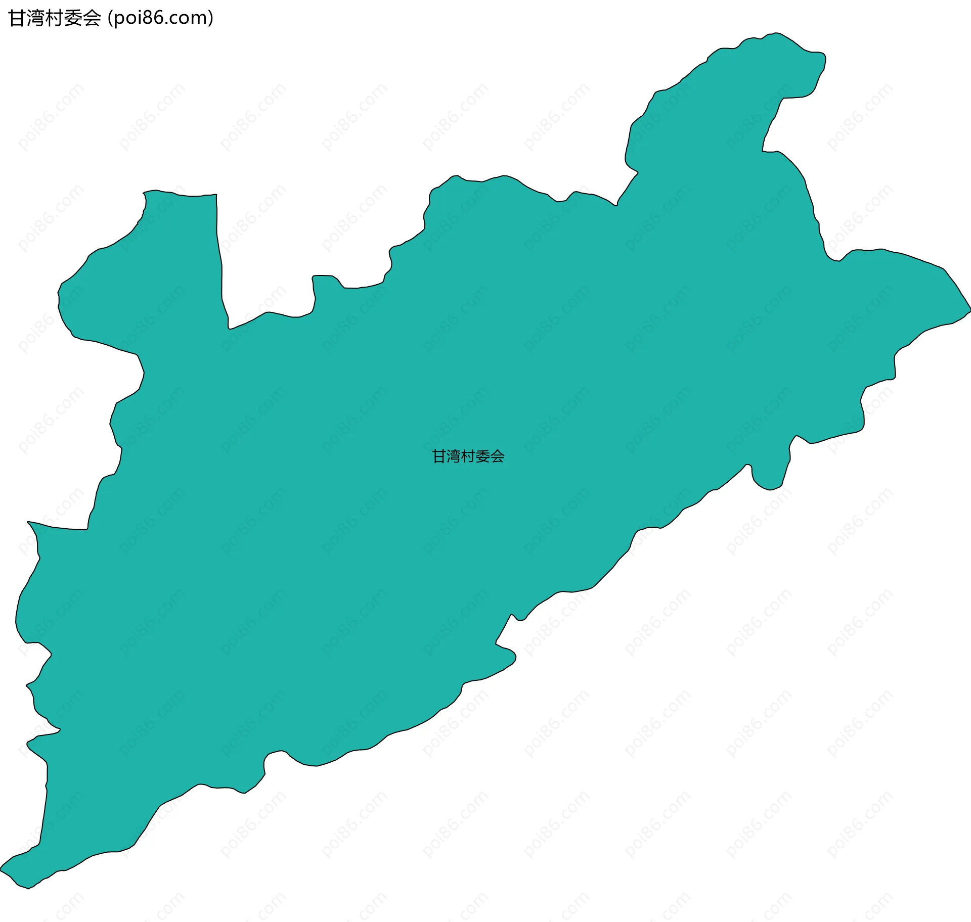 甘湾村委会边界地图