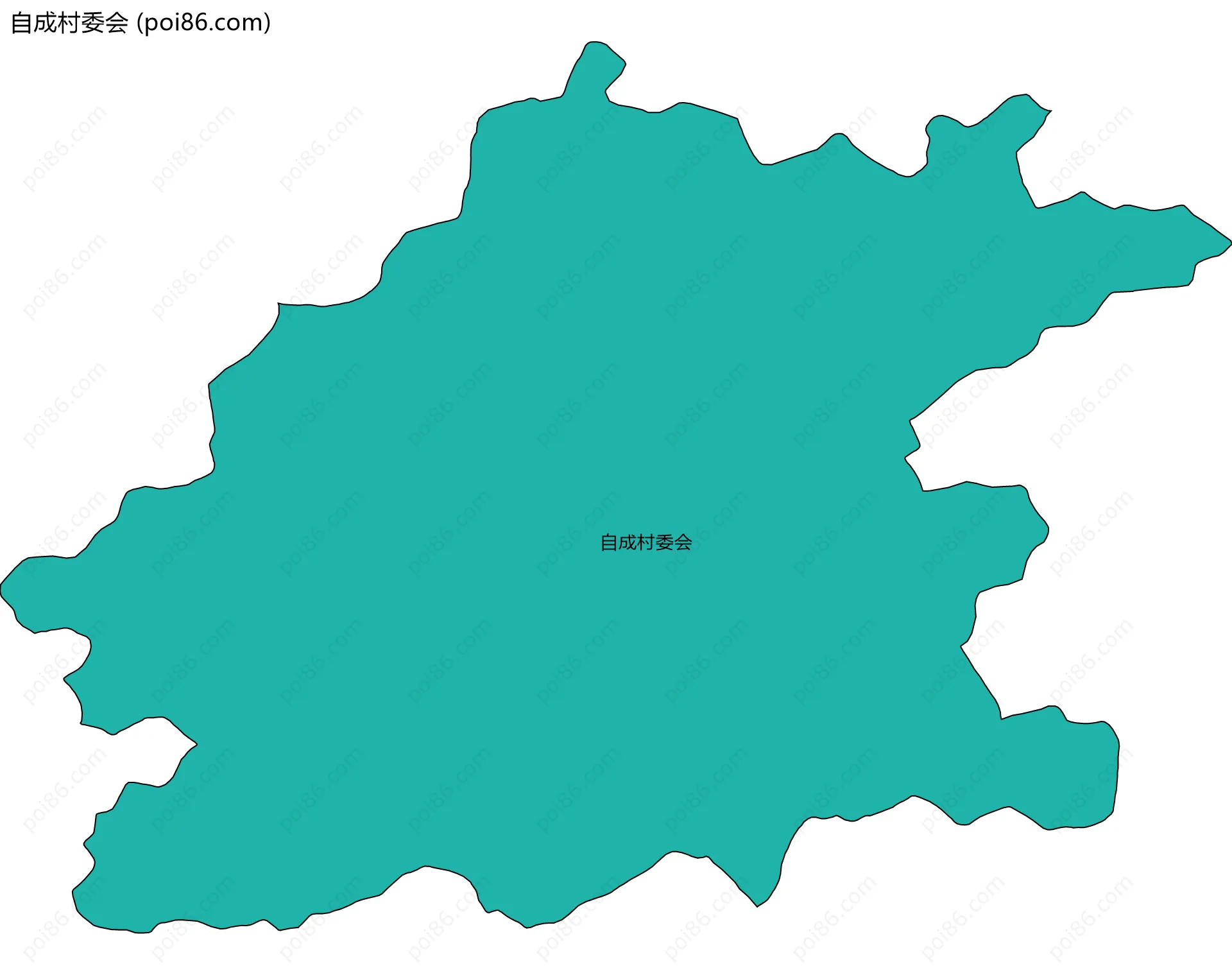 自成村委会边界地图