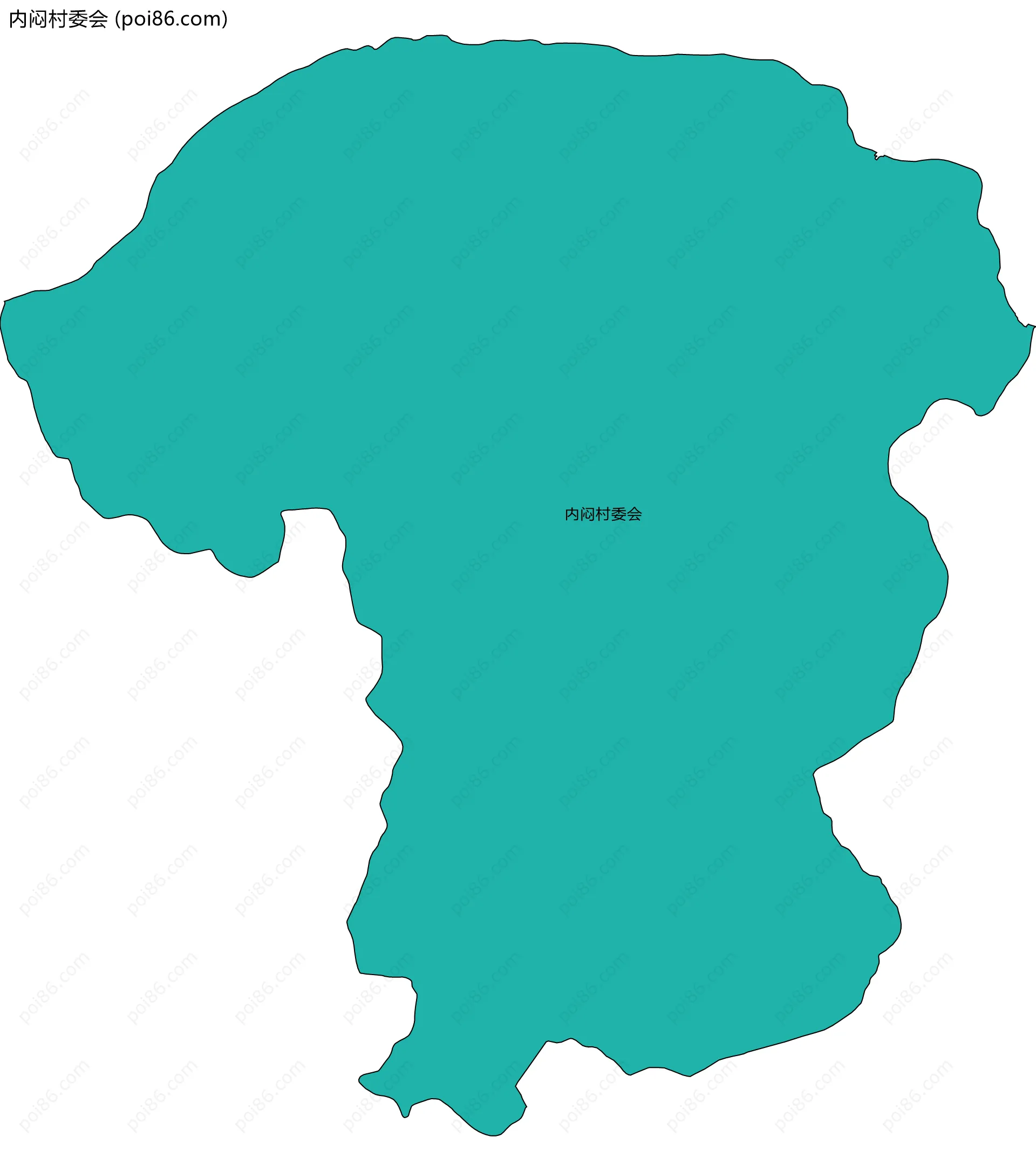 内闷村委会边界地图